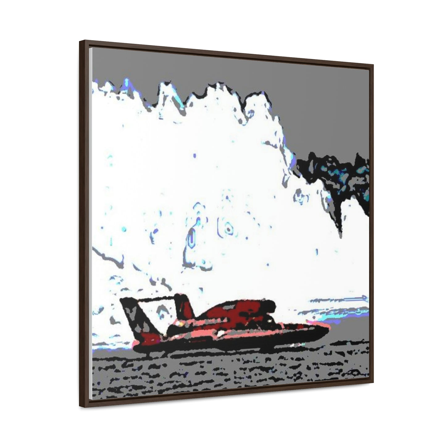 Gallery Canvas Wraps, Square Frame ...  Seattle Columbia Cup On Lake Washington ... "Dave Wilcox Heads For The Win" ... Associate Gift-Photo ... Original Works ...