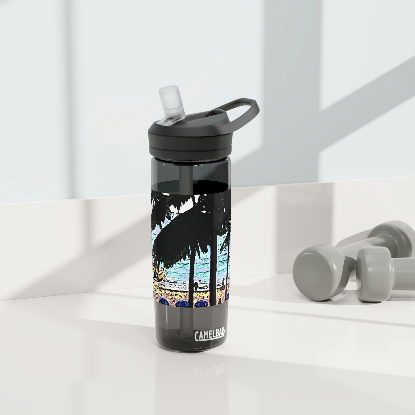 CamelBak Eddy®  Water Bottle, 20oz\25oz ... "A Beautiful Beach Amongst The Palms" ... The Outrigger Waikiki, Honolulu, Oahu ... Original Works ...