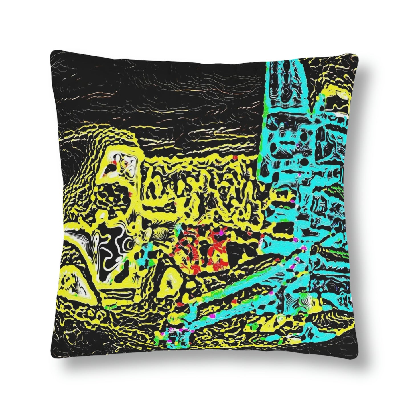 Waterproof Pillows ...  "Snow Vehicle In Snow Storm At-Rest" ... Circa 12Mar23 ... Central Idaho ... 18-Hours Rendering Time: Original Works ...