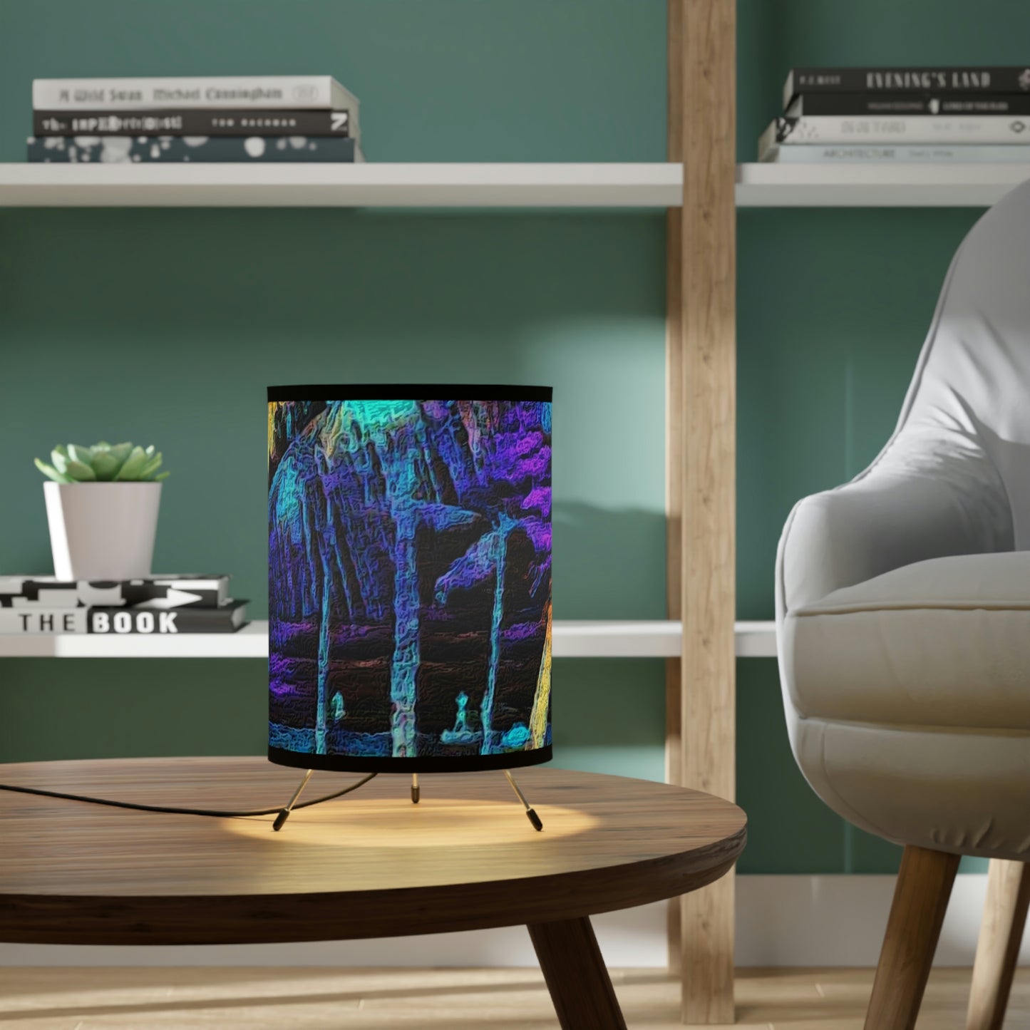 Tripod Lamp with High-Res Printed Shade, US\CA plug ... "The Royal Hawai'ian: Waikiki Beach_Beach" ... Honolulu, HI ... Ocotber 2014 (Halloween) ... Original Works ...