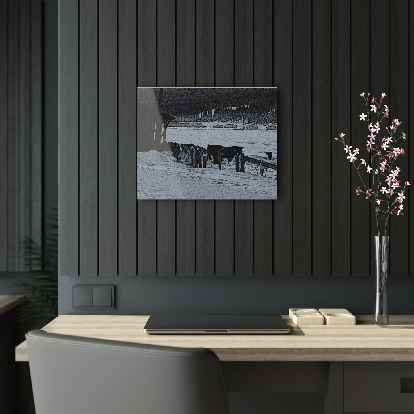 Acrylic Prints ... A Quiet Morning ... "Along The Red River & Nature Preserve Plateau" ... Jan23 ... Original Works ...