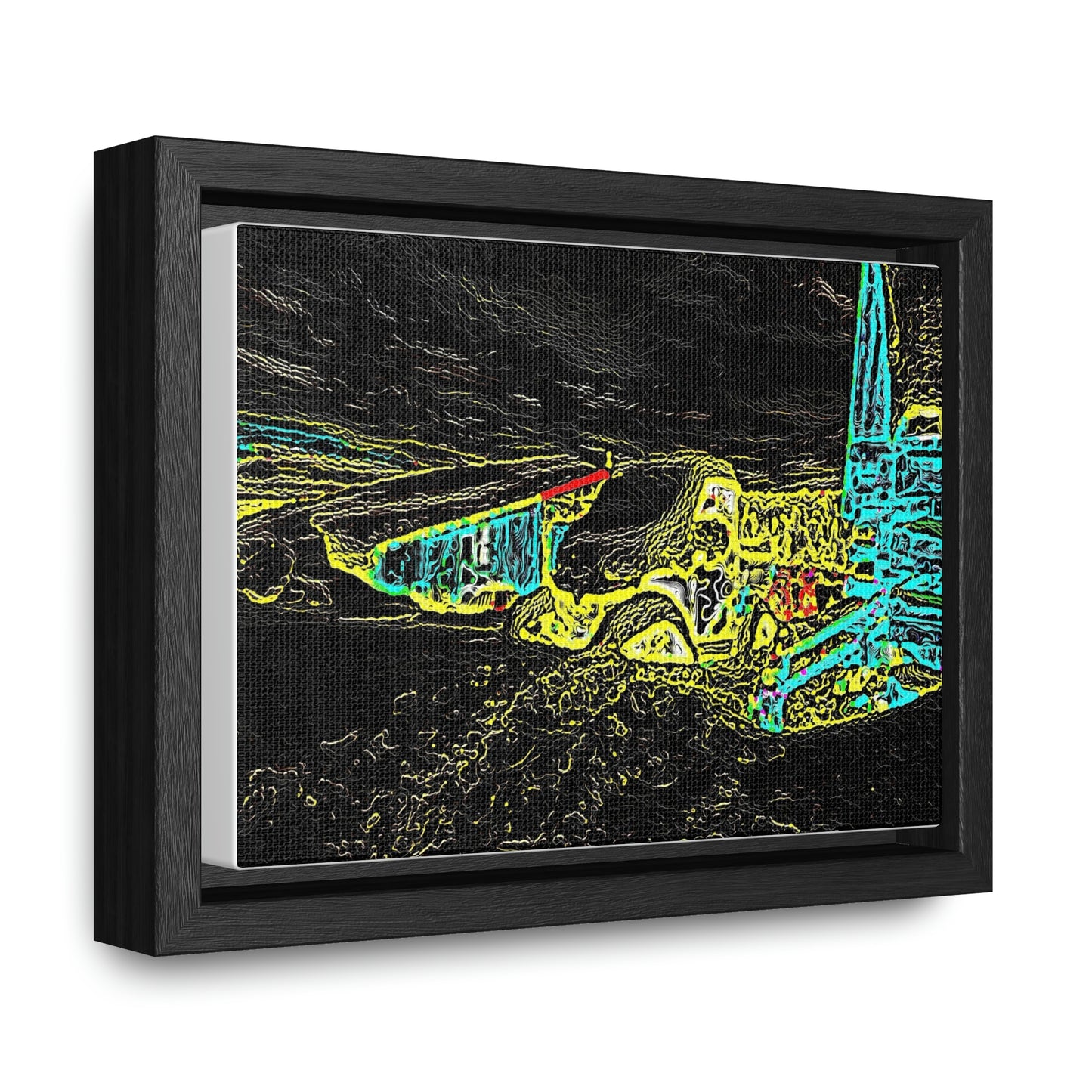 Gallery Canvas Wraps, Horizontal Frame ... "Snow Vehicle In Snow Storm At-Rest" ... Circa 12Mar23 ... Central Idaho ... 18-Hours Rendering Time: Original Works ...