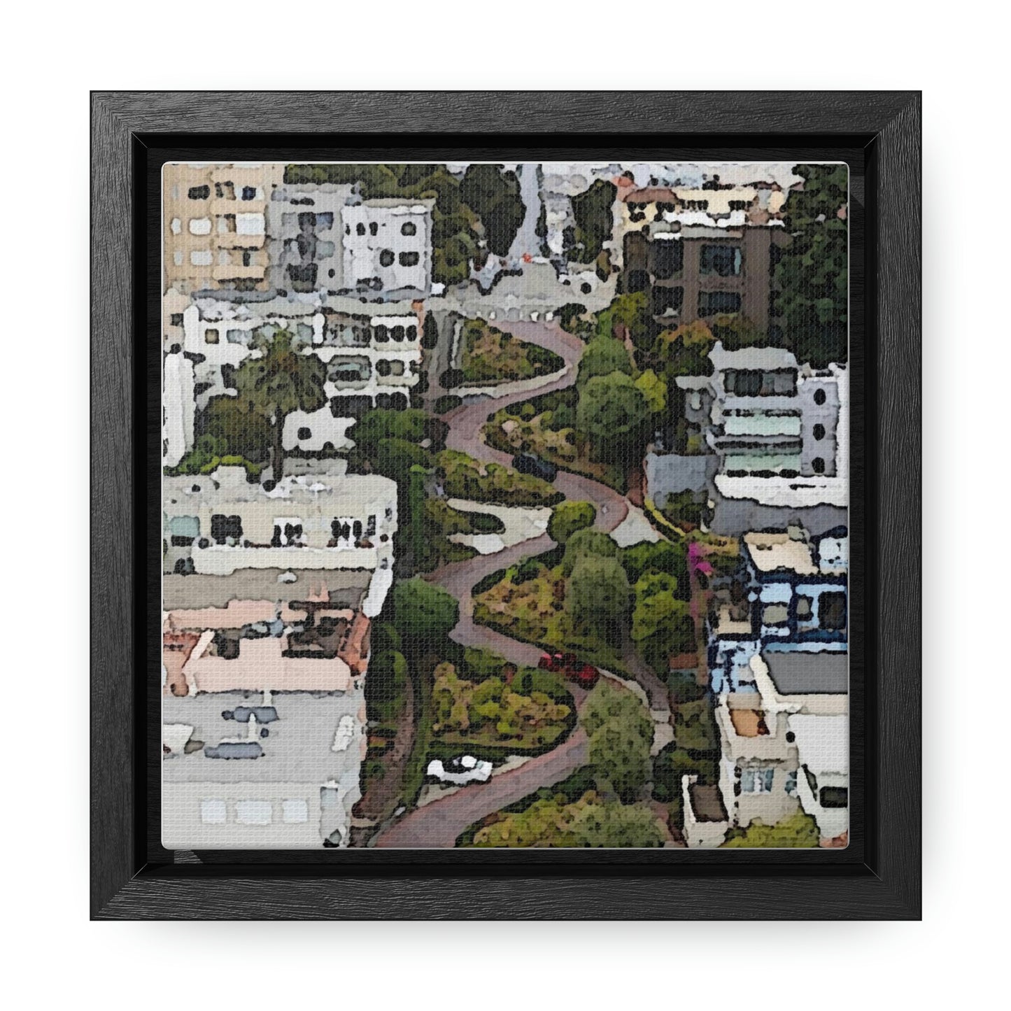 Gallery Canvas Wraps, Square Frame ... A Crazy Street ... 'Eight Winding Curve-Switchbacks' ... "Lombard Street, San Francisco, CA' ... Family Archives: 1970's ... Original Works ...