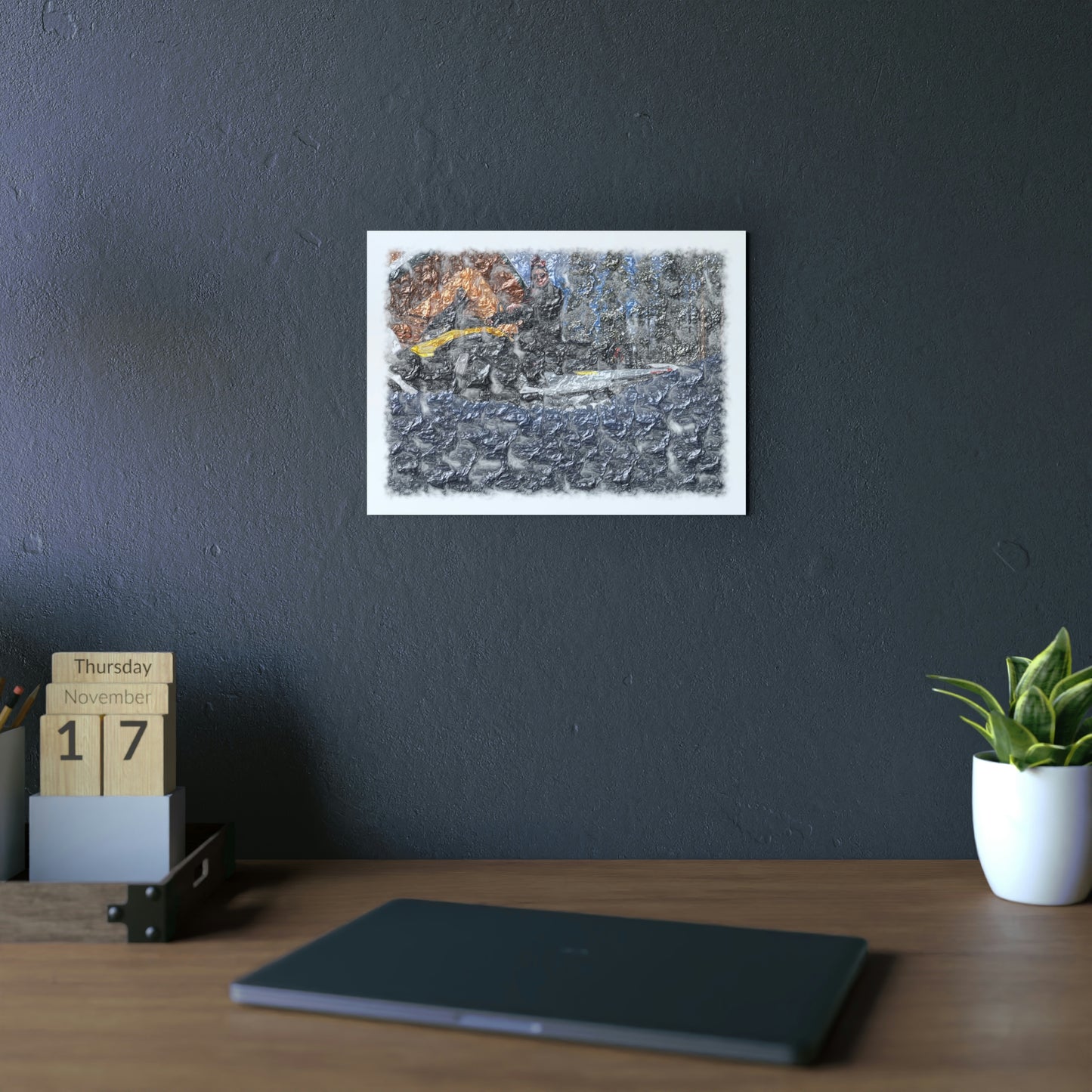 Aluminum Composite Panels ... "Packing After The Storm_2" ... Circa 3Apr23 ... Rhett Creek, Idaho, USA ... Original Works ... (Wrinkled_Varnish) ...