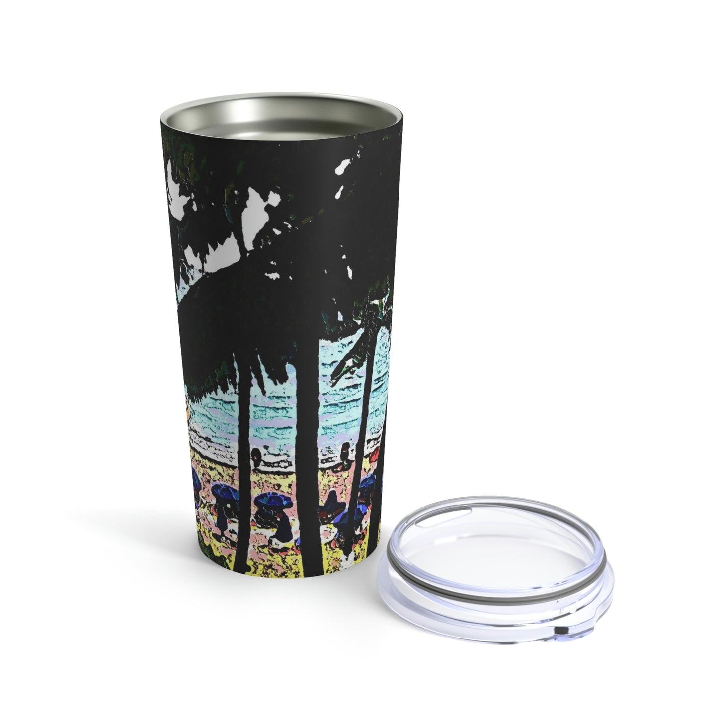 Tumbler 20oz ... "A Beautiful Beach Amongst The Palms" ... The Outrigger Waikiki, Honolulu, Oahu ... Original Works ...