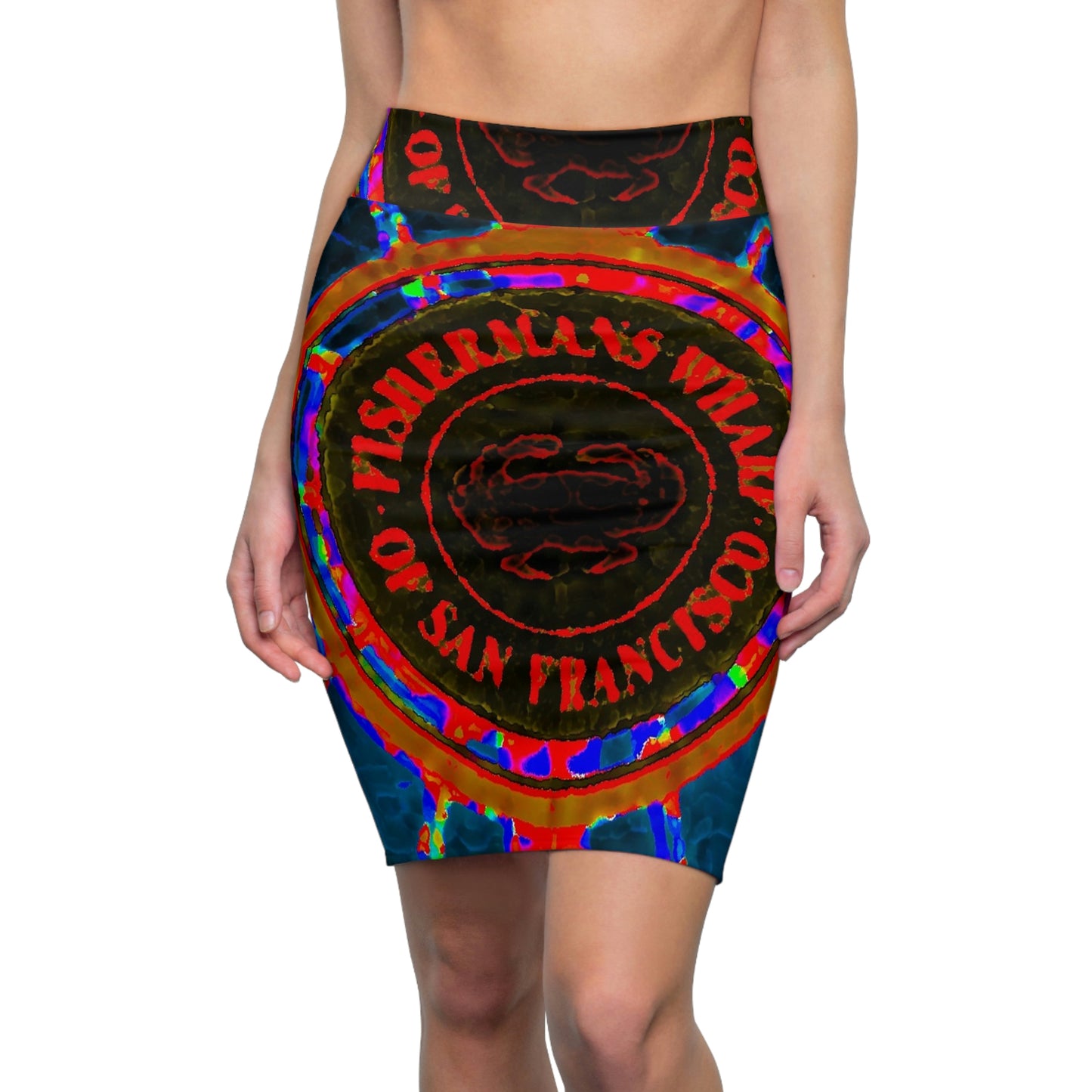 Women's Pencil Skirt ... "No.9 Fishermen's Grotto - Fishermen's Wharf, SF, California" ... Family Archives: 1970's ... Original Works ...
