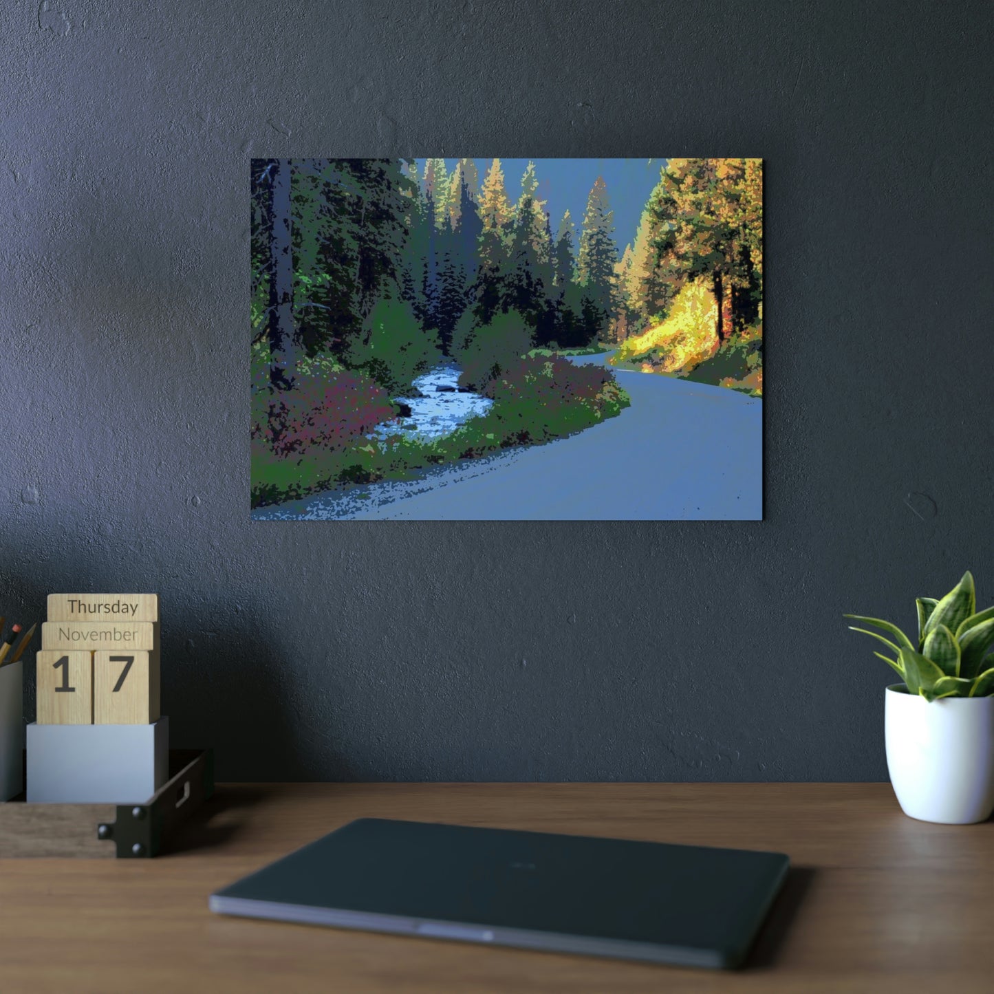Aluminum Composite Panels ... A Mountain River ... A Mountain Road ... "Parallels That Follow Their Mutual Journeys ..." ... Red River, Idaho ... Autumn 2022 ... Original Works ...