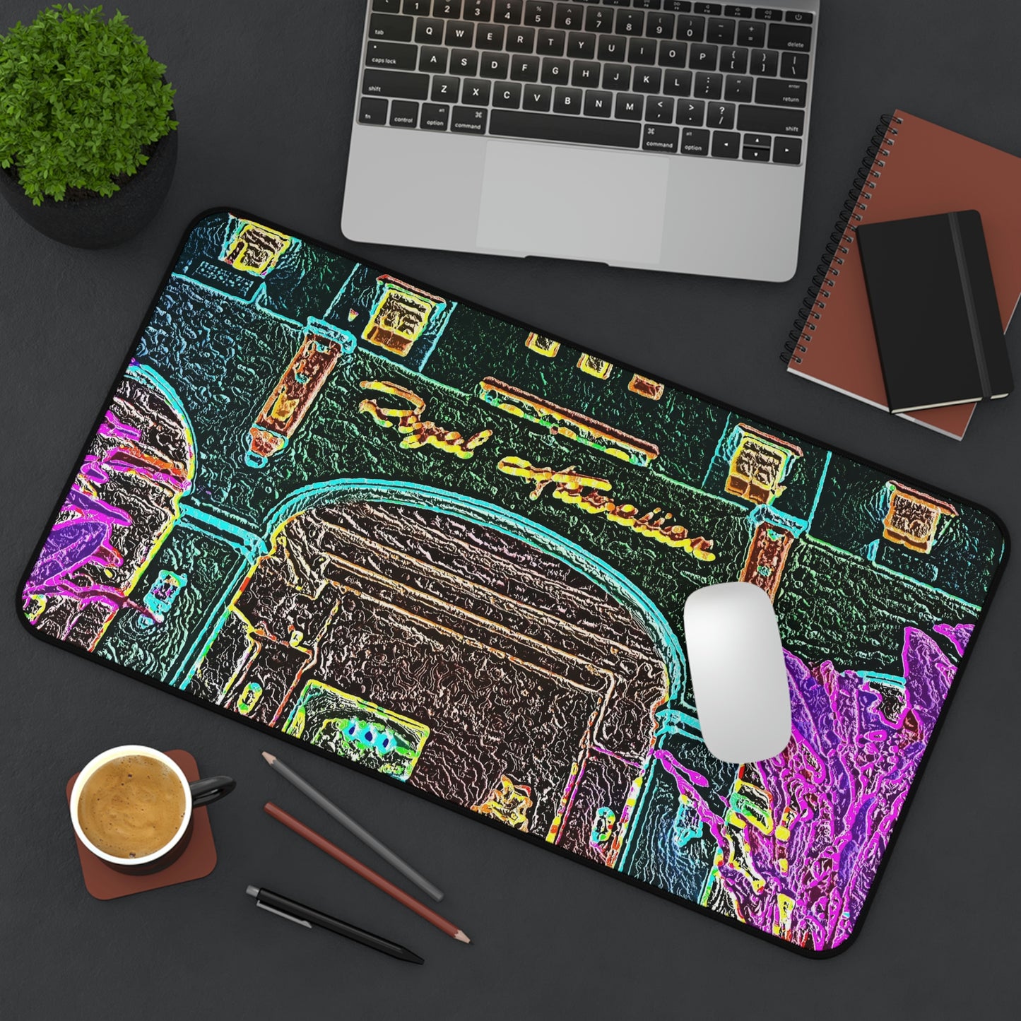 Desk Mat ... "La Grande Entree" At: 'The Pink Palace' ... The Royal Hawai'ian ... Honolulu, HI ... '27Oct2014' ... Original Works ...