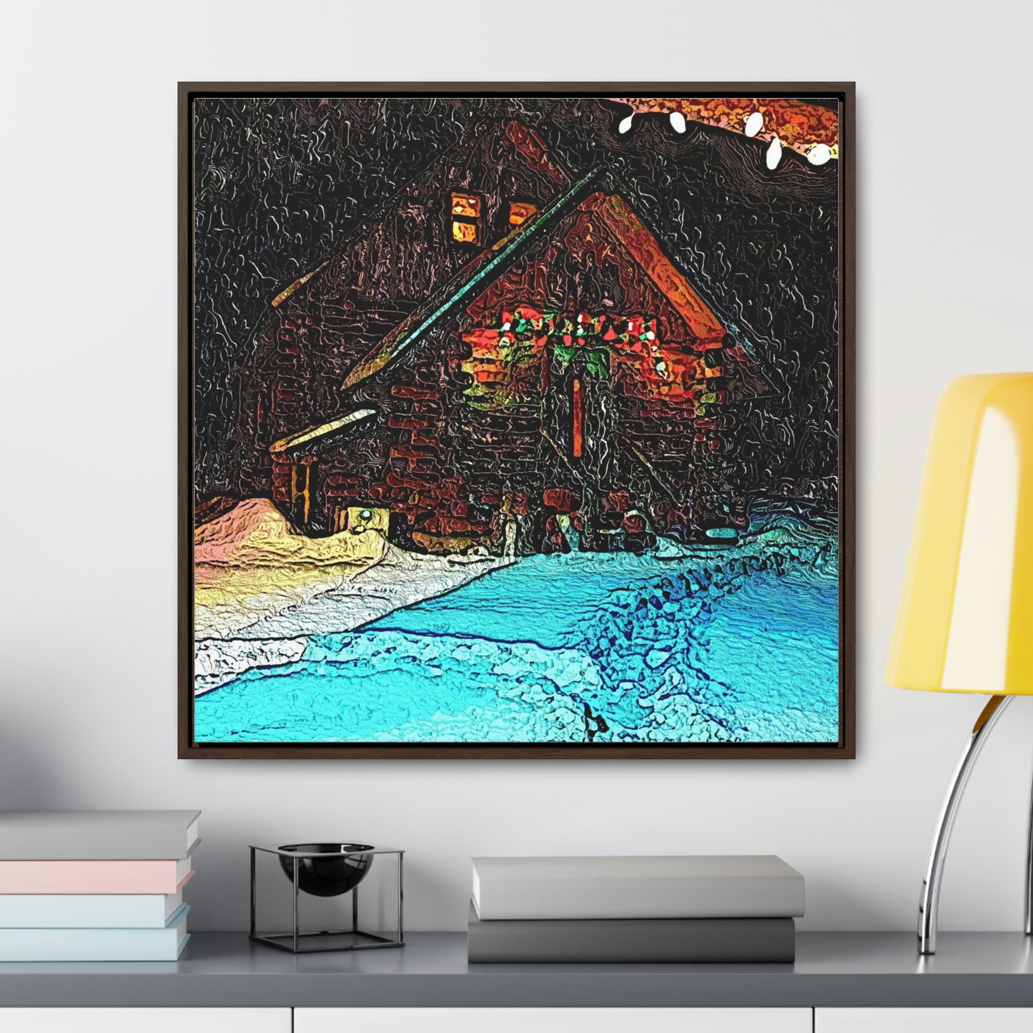 Gallery Canvas Wraps, Square Frame ... A Very Snowy November 2022 ... 'Mountains Of Central Idaho' ... Rhett Creek & Beyond ... Original Works: 10 Hours Rendering Time ...