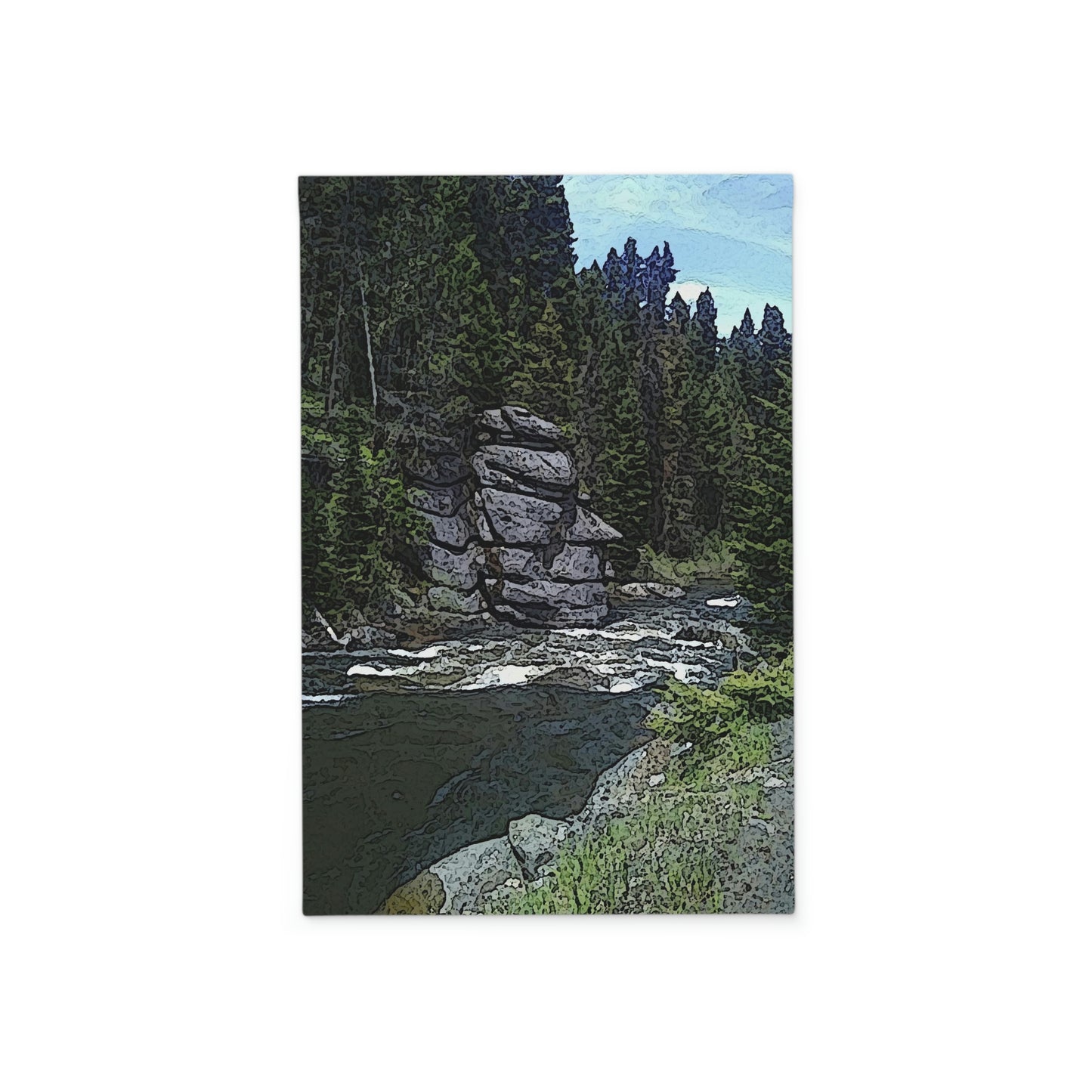 Garden Banner ..."I Am Innocent" ... Tricky-Dick Immortalized ... Nixon Rock: Along The River ... Central Idaho, Summer 2020 ... Original Works ...