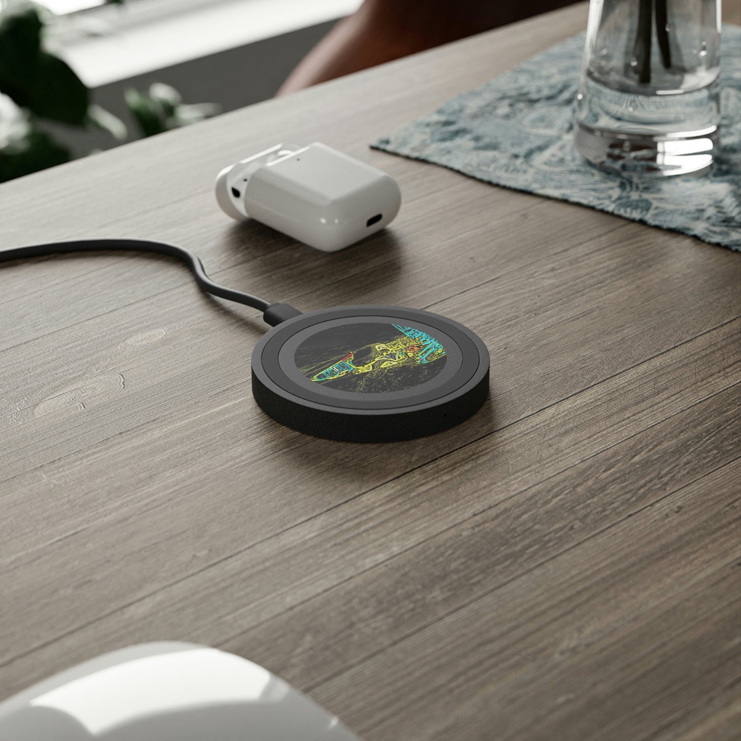 Quake Wireless Charging Pad ... "Snow Vehicle In Snow Storm At-Rest" ... Circa 12Mar23 ... Central Idaho ... 18-Hours Rendering Time: Original Works ...