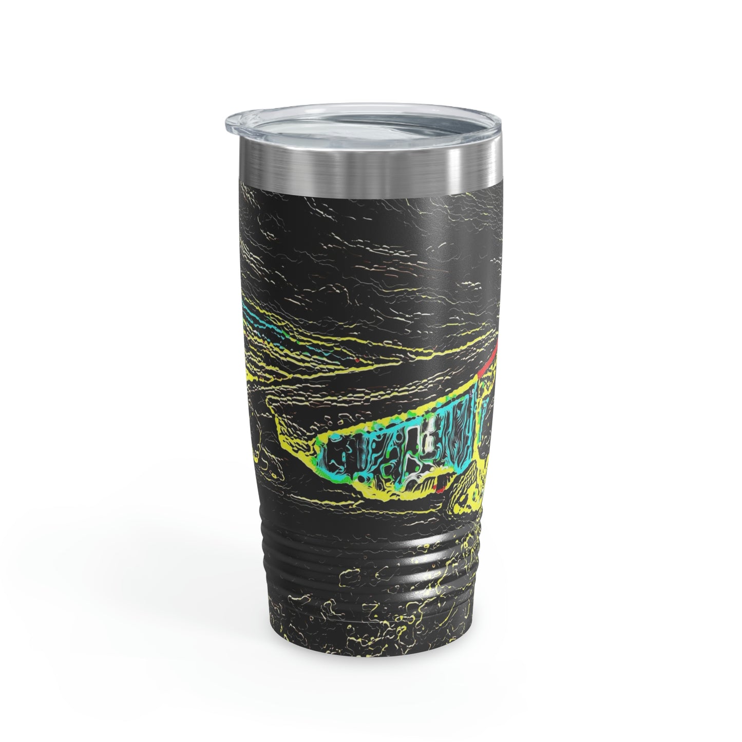 Ringneck Tumbler, 20oz ... "Snow Vehicle In Snow Storm At-Rest" ... Circa 12Mar23 ... Central Idaho ... 18-Hours Rendering Time: Original Works ...
