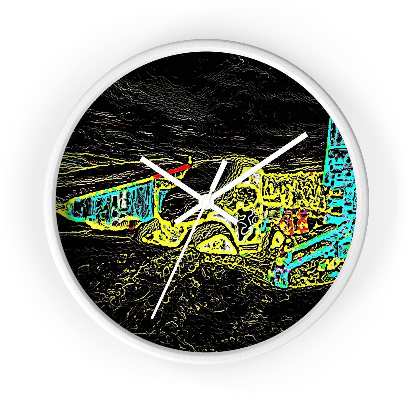 Wall Clock ... "Snow Vehicle In Snow Storm At-Rest" ... Circa 12Mar23 ... Central Idaho ... 18-Hours Rendering Time: Original Works ...