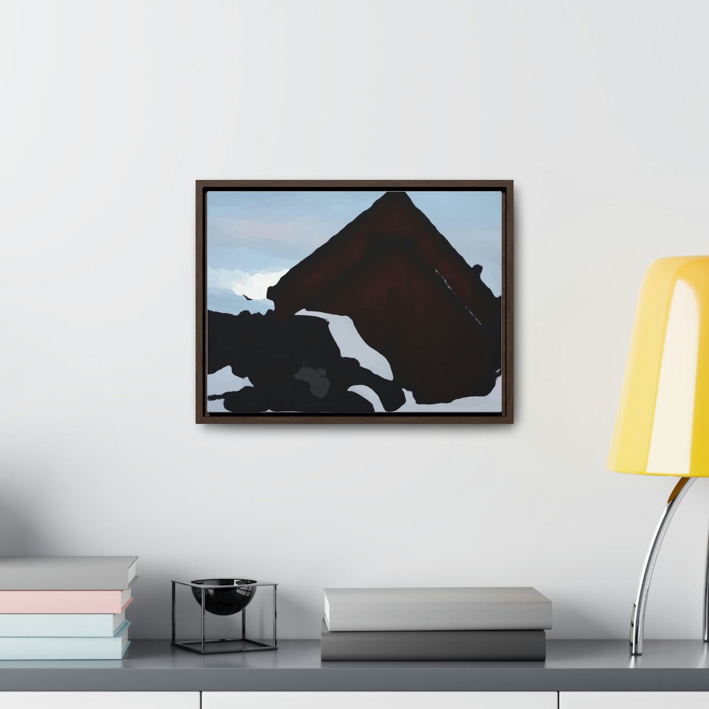 Gallery Canvas Wraps, Horizontal Frame ... After An Intense Snow Storm ... 'Digging Out' ... A Vehicle & Cabin "In The Mountains" ... March 2023 ... Original Works ...