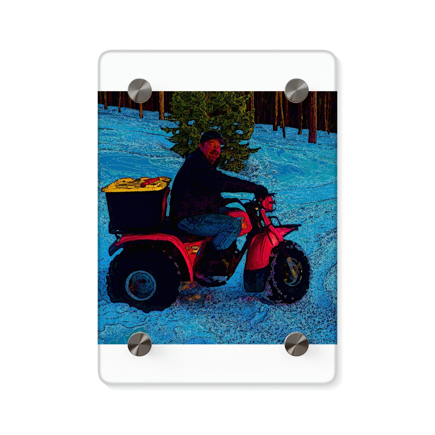 Acrylic Wall Art Panels ... There's 2-Wheelin ... There's 4-Wheelin ... 'And-Of-Course' ... "There's 3-Wheelin-In-The-Snow" ...  Original Works ...
