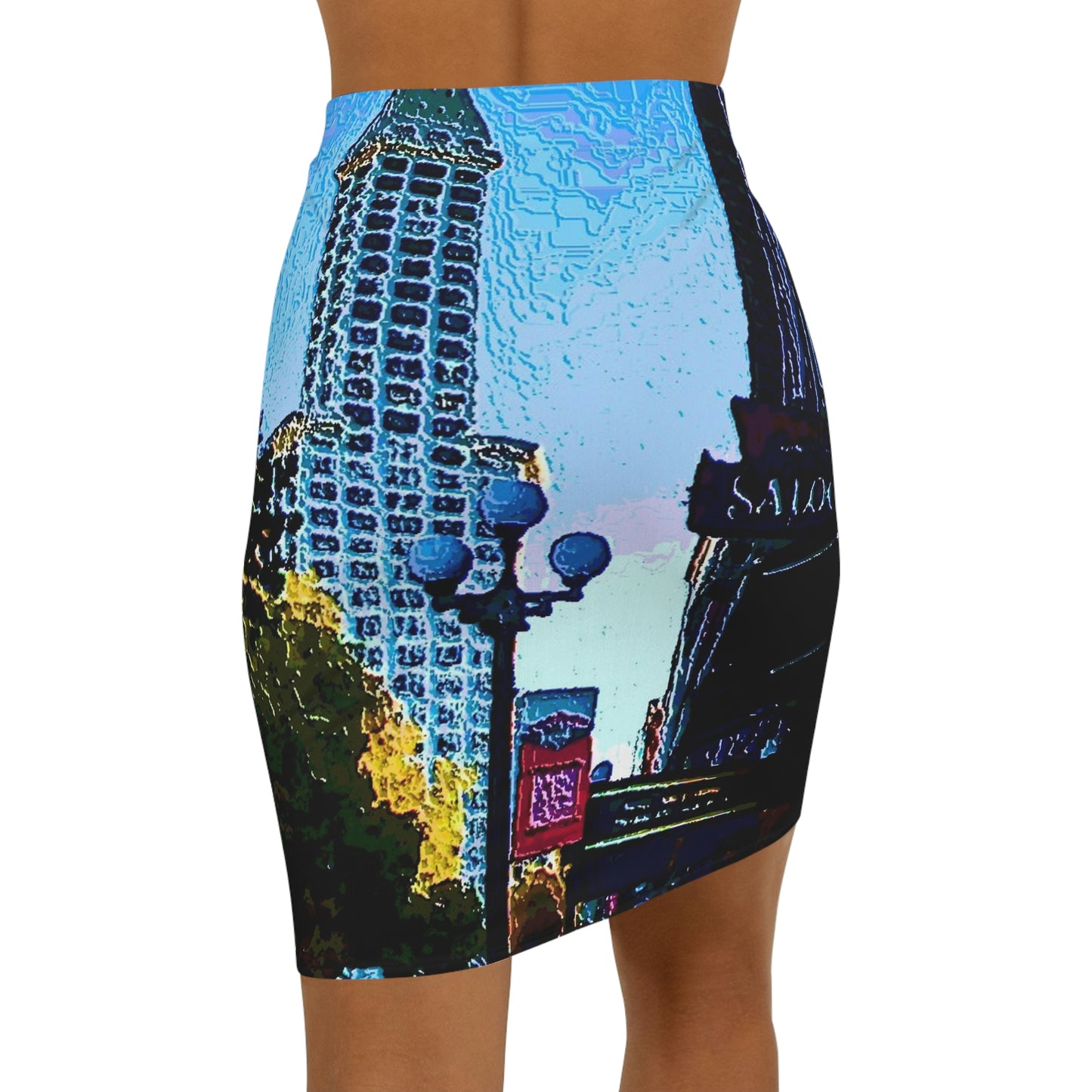 Women's Mini Skirt ...  Pioneer Square & Smith Tower ... 'That World Famous View' ... Colleague Supplied Photo ... Original Works ...