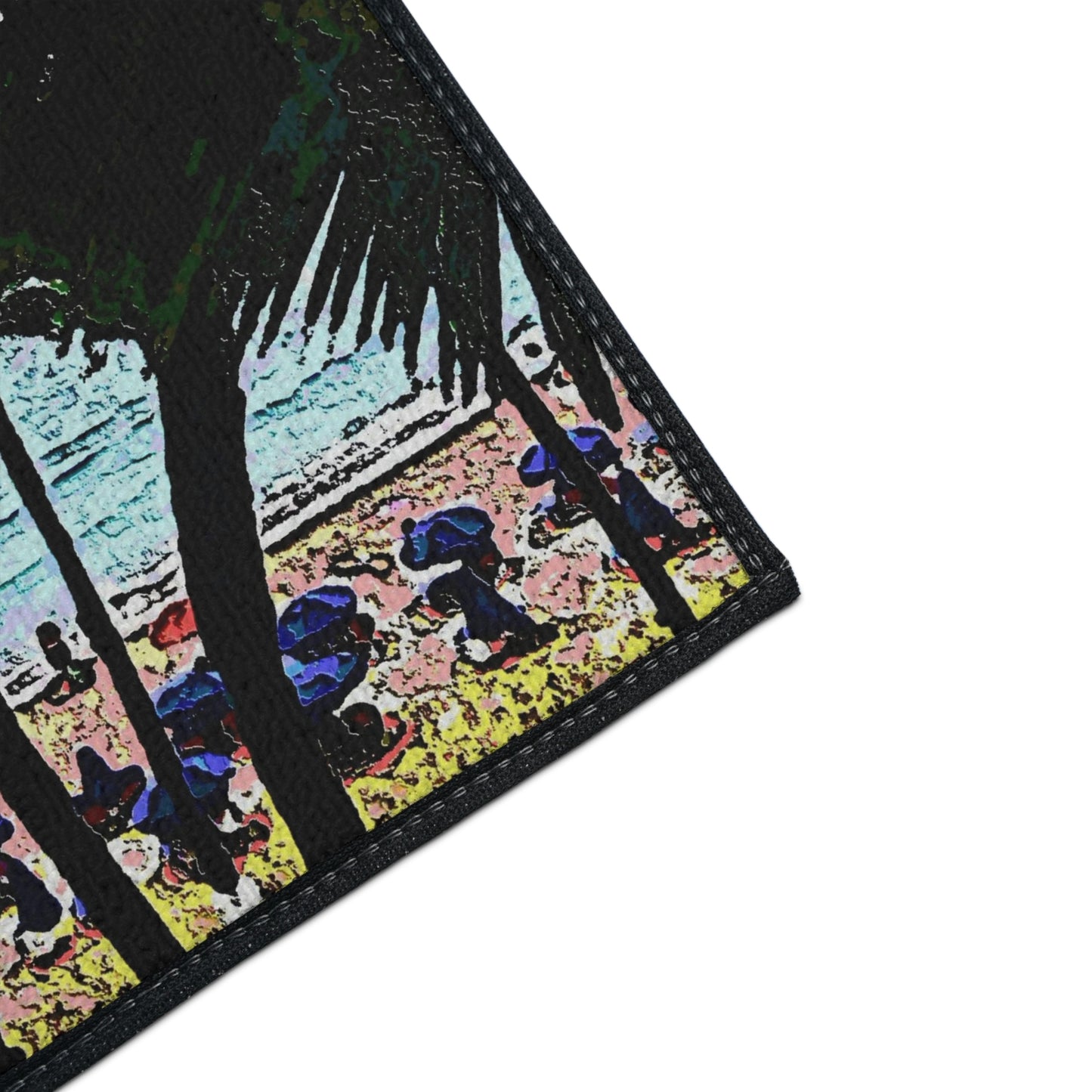 Heavy Duty Floor Mat ... "A Beautiful Beach Amongst The Palms" ... The Outrigger Waikiki, Honolulu, Oahu ... Original Works ...