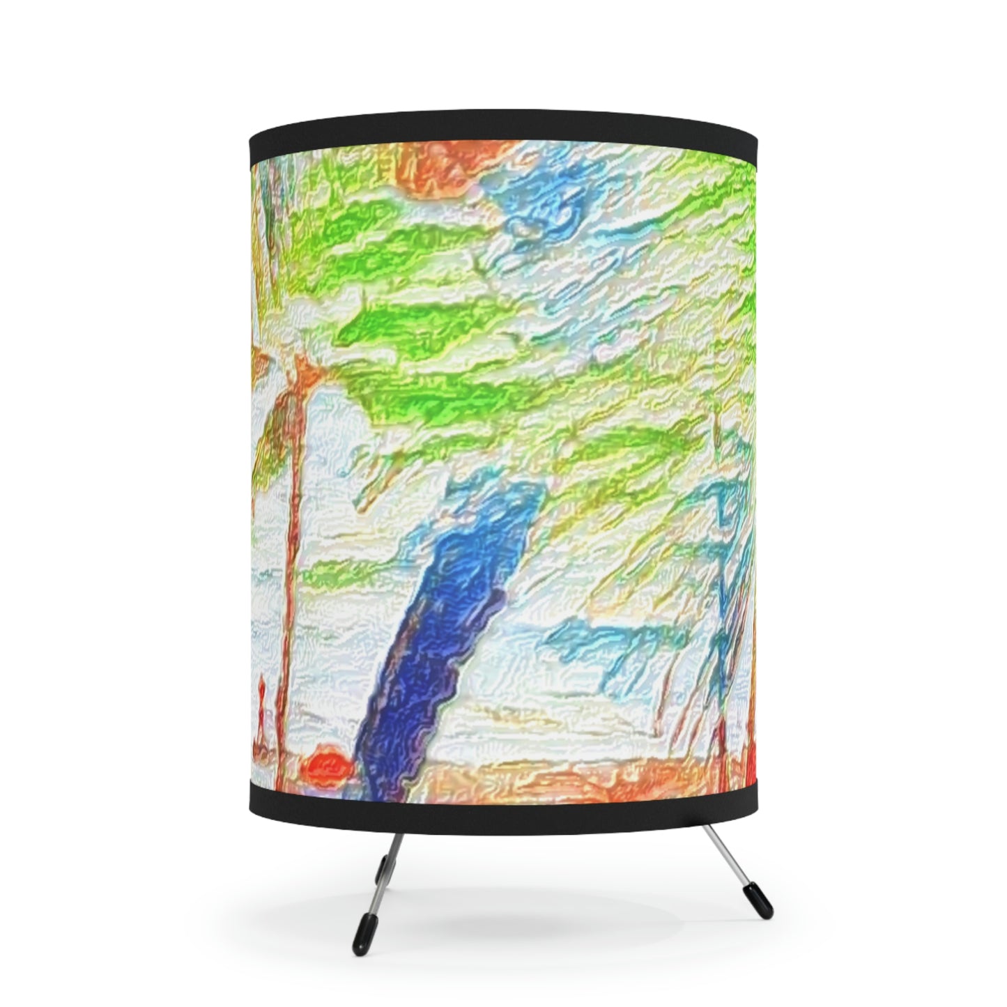 Tripod Lamp with High-Res Printed Shade, US\CA plug ... "The Royal Hawai'ian: Waikiki Beach_Beach" ... Honolulu, HI ... Ocotber 2014 (Halloween) ... Original Works ...