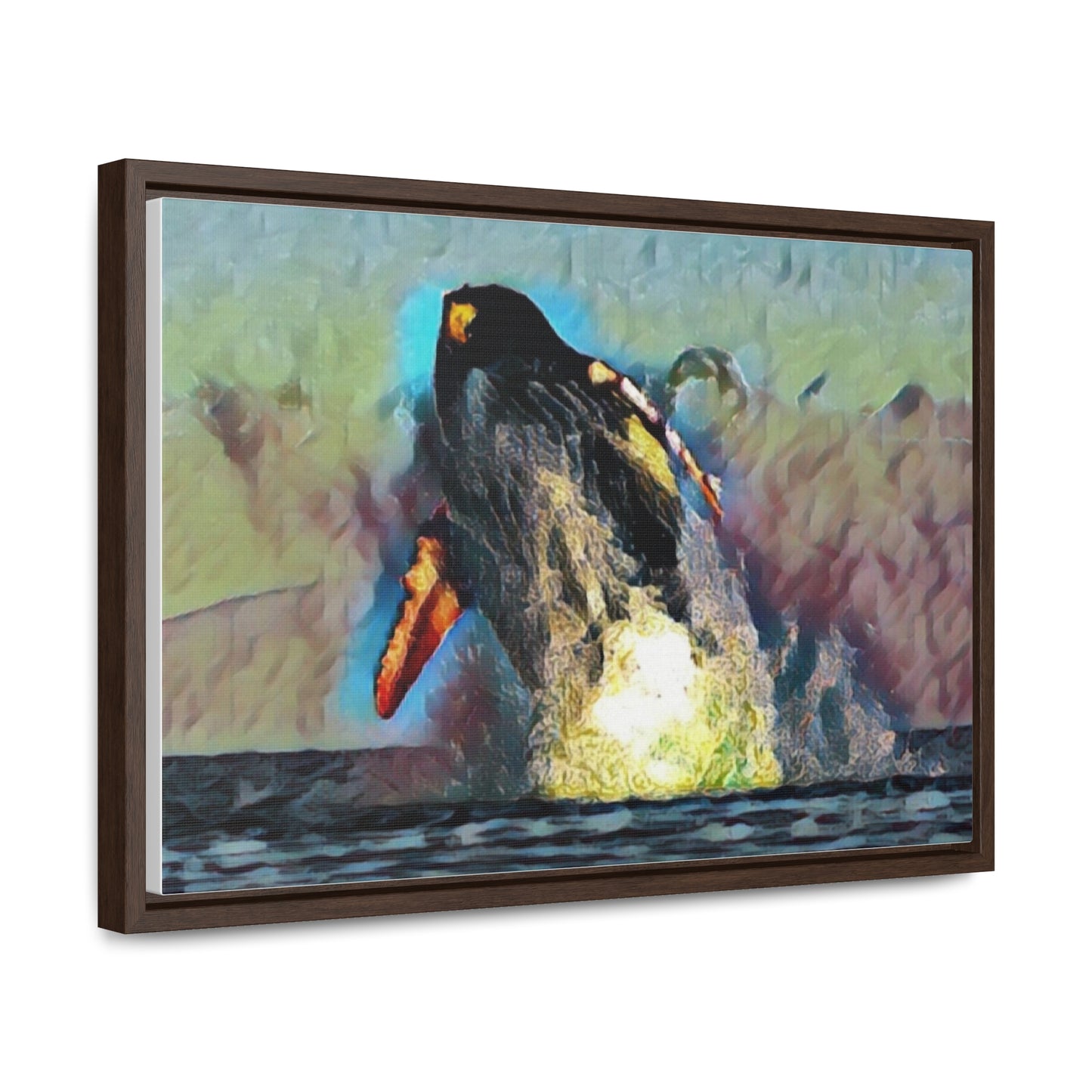 Gallery Canvas Wraps, Horizontal Frame ... An Extraordinary Humpback Breach ... 'With Explosive Energy' ... Family Archives (KPH) ... Circa: 21st Century. Maui, HI ... Original Works ...
