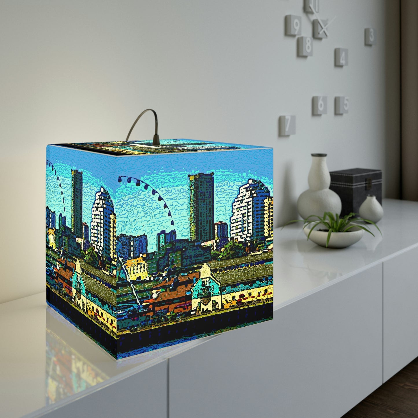 Light Cube Lamp ... That Classic Wheel ... 'Seattle's Wheel' ... & An Old Classic Waterside Vendors ...  'Family Archives' ... Original Works ...