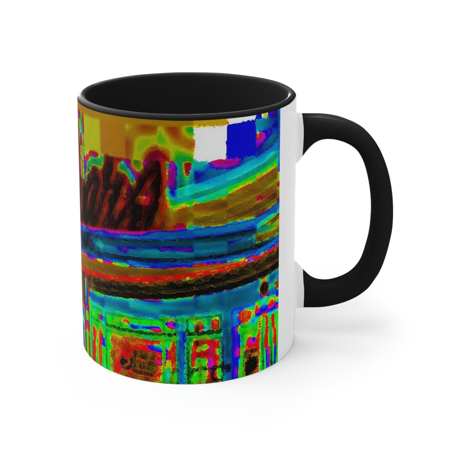 Accent Coffee Mug, 11oz ...  In-A-Hurry & Stressed? ... Remember: Keep "Clam" ... Clam_Happy ...  'Ivars: Seattle Waterfront' ... Personal Archives ... Original Works ...