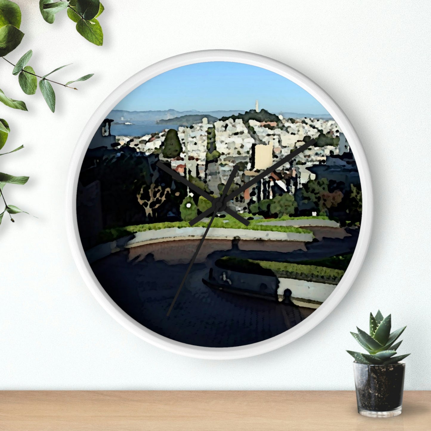 Wall clock ... "Lombard Street San Francisco, CA, USA" ... Family Archives 1970's ... Original Works ...