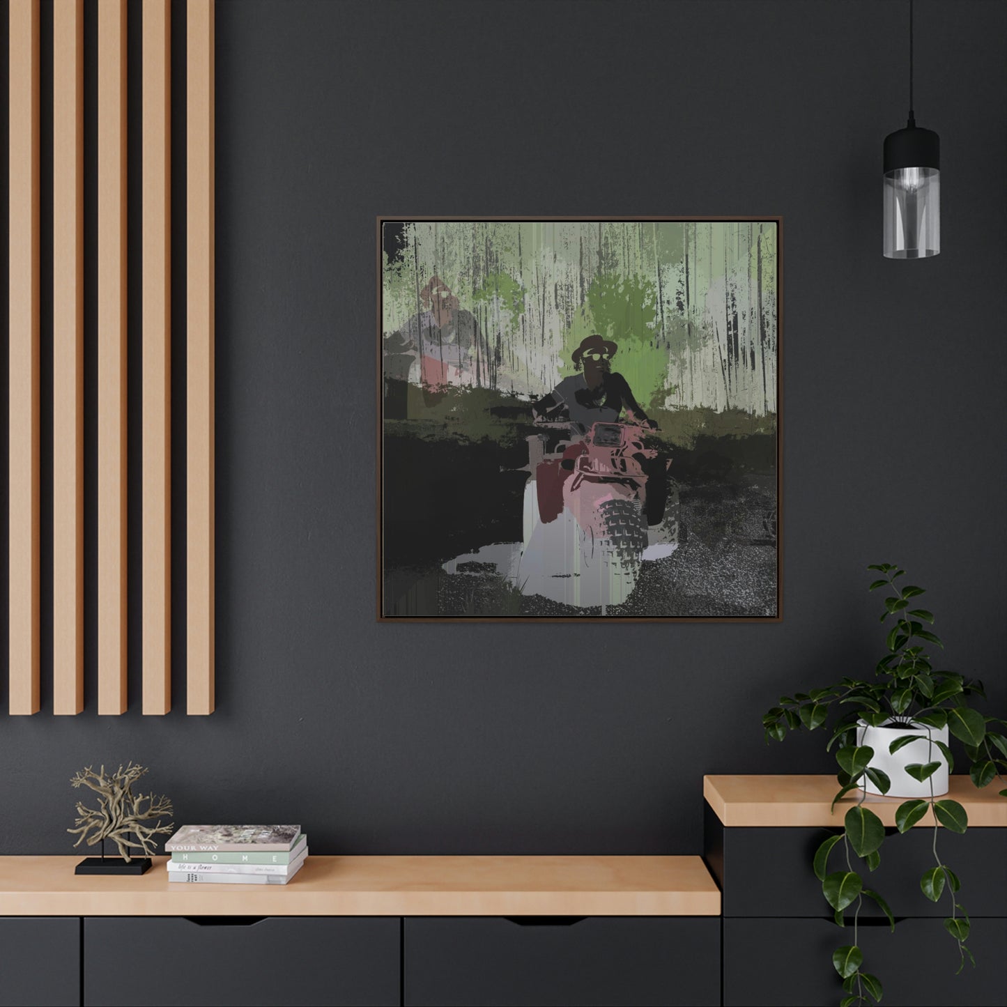 Gallery Canvas Wraps, Square Frame ...  3-Wheeln' N' Groovin The Mountain Roads ... Central Idaho ... Original Works ...