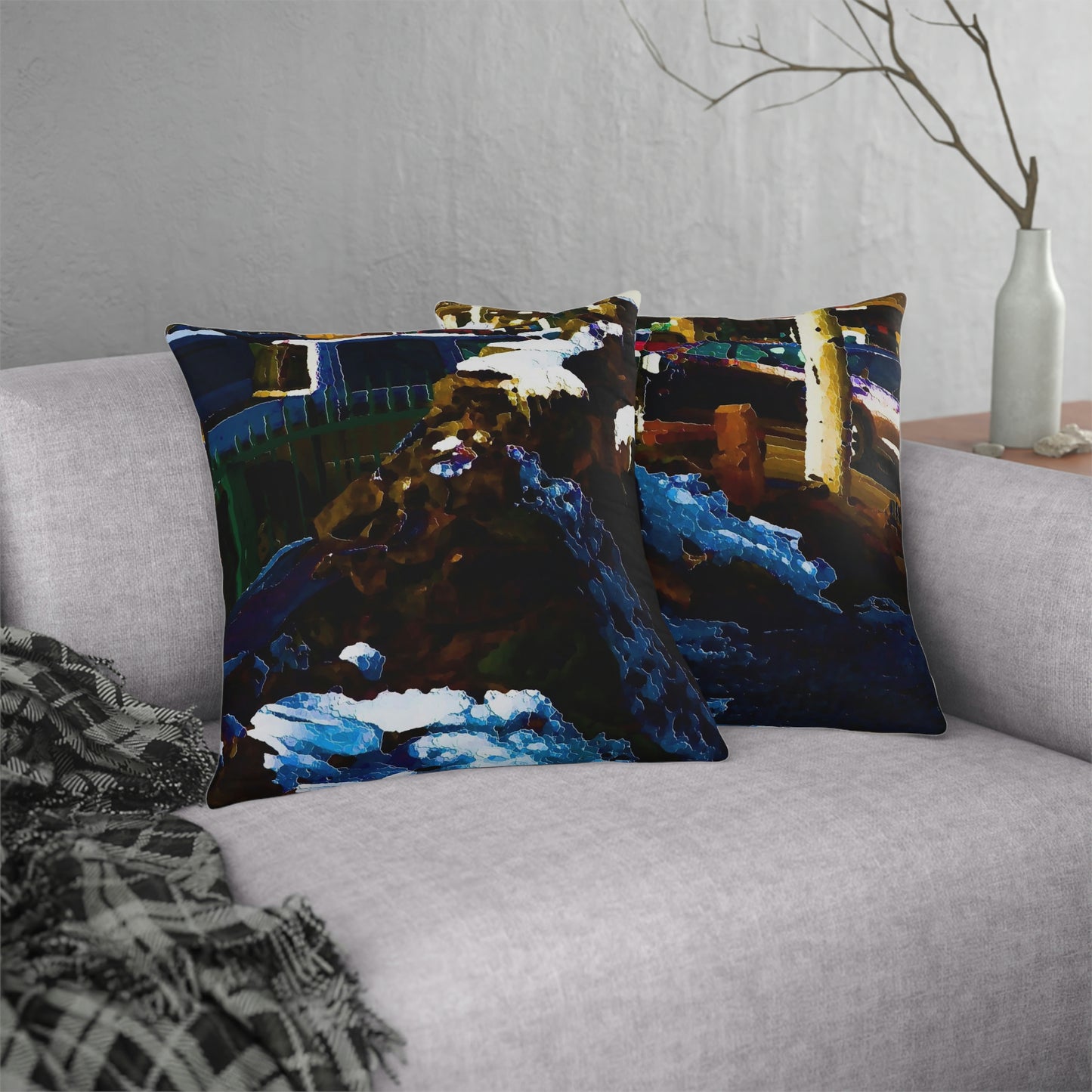 Waterproof Pillows ...  "Ice & Water Sculpted" ... Downtown Grangeville, Idaho ... Adjacent To Irwin Pharmacy ... 5Jan23 ... Original Works ...