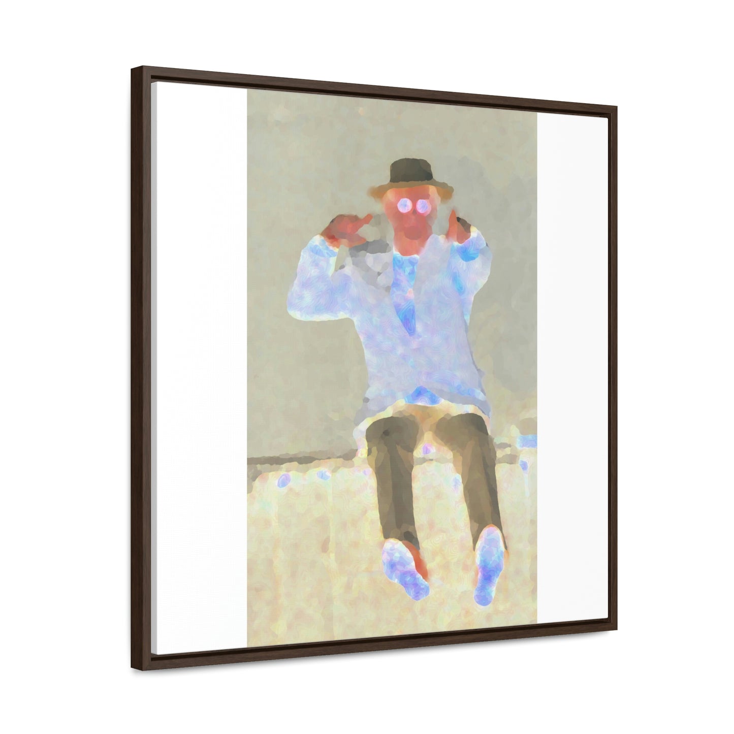 Gallery Canvas Wraps, Square Frame ... "Here's To You Friends & Associates" ... Geting-Er-Done ... Idaho / Washington Border (Lewiston, ID - Clarkston, WA) ... Original Works: Rendering Time: 8 Hours ...