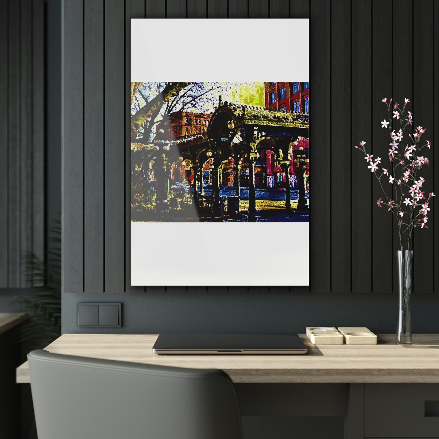 Acrylic Prints .. A Very Fine Place To Meet ... To Catch The Bus ... 'To Find A Friend' .. Just-To-Hangout ... Dr FJHolt Base Photo ... Original Works ...