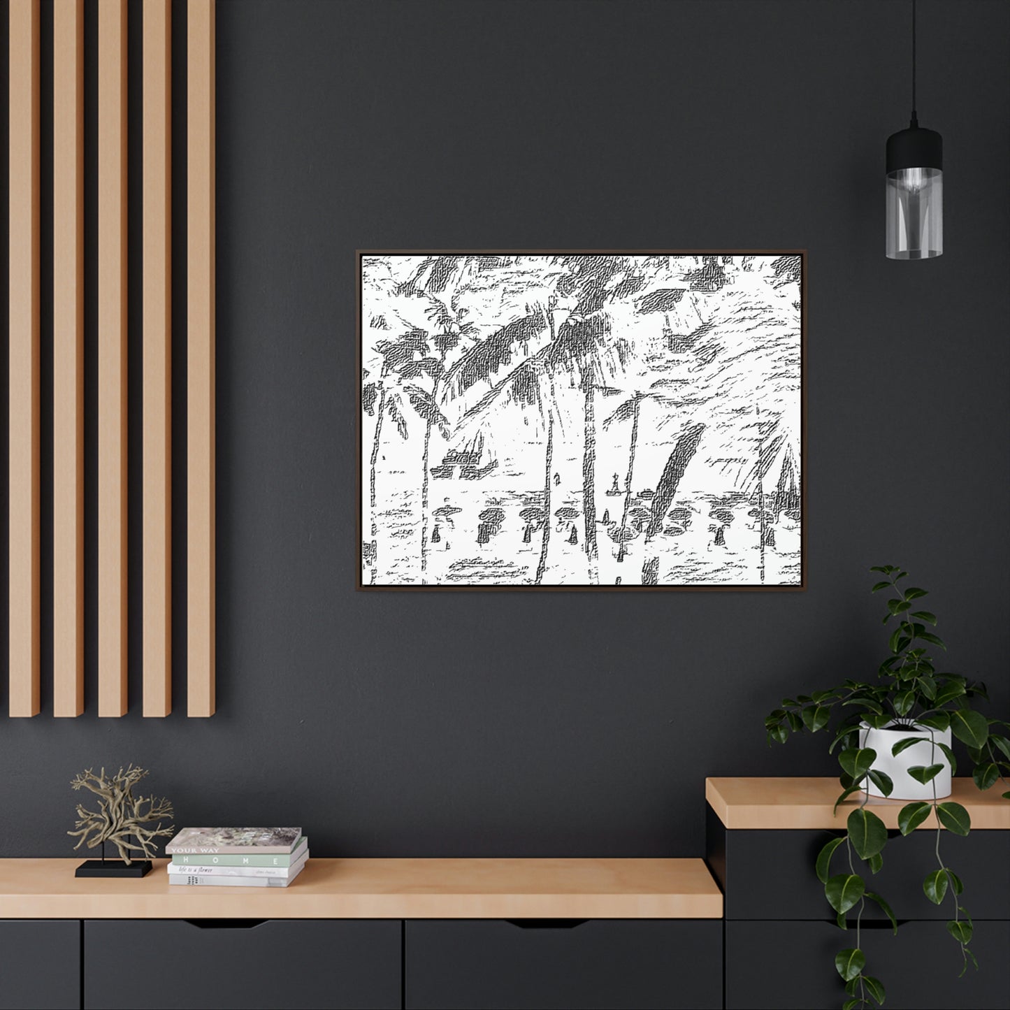 Gallery Canvas Wraps, Horizontal Frame ... "The Royal Hawai'ian: Waikiki Beach_Beach" ... Honolulu, HI ... Ocotber 2014 (Halloween) ... Original Works ...