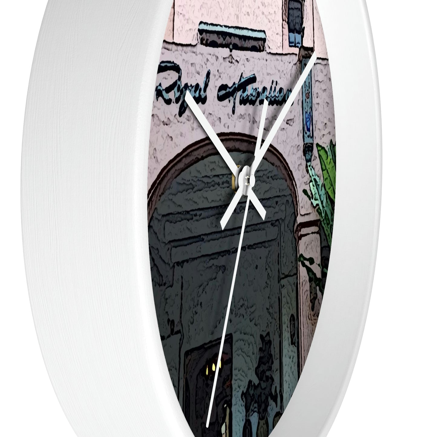 Wall clock ...  "La Grande Entree" At: 'The Pink Palace' ... The Royal Hawai'ian ... Honolulu, HI ... '27Oct2014' ... Original Works ...