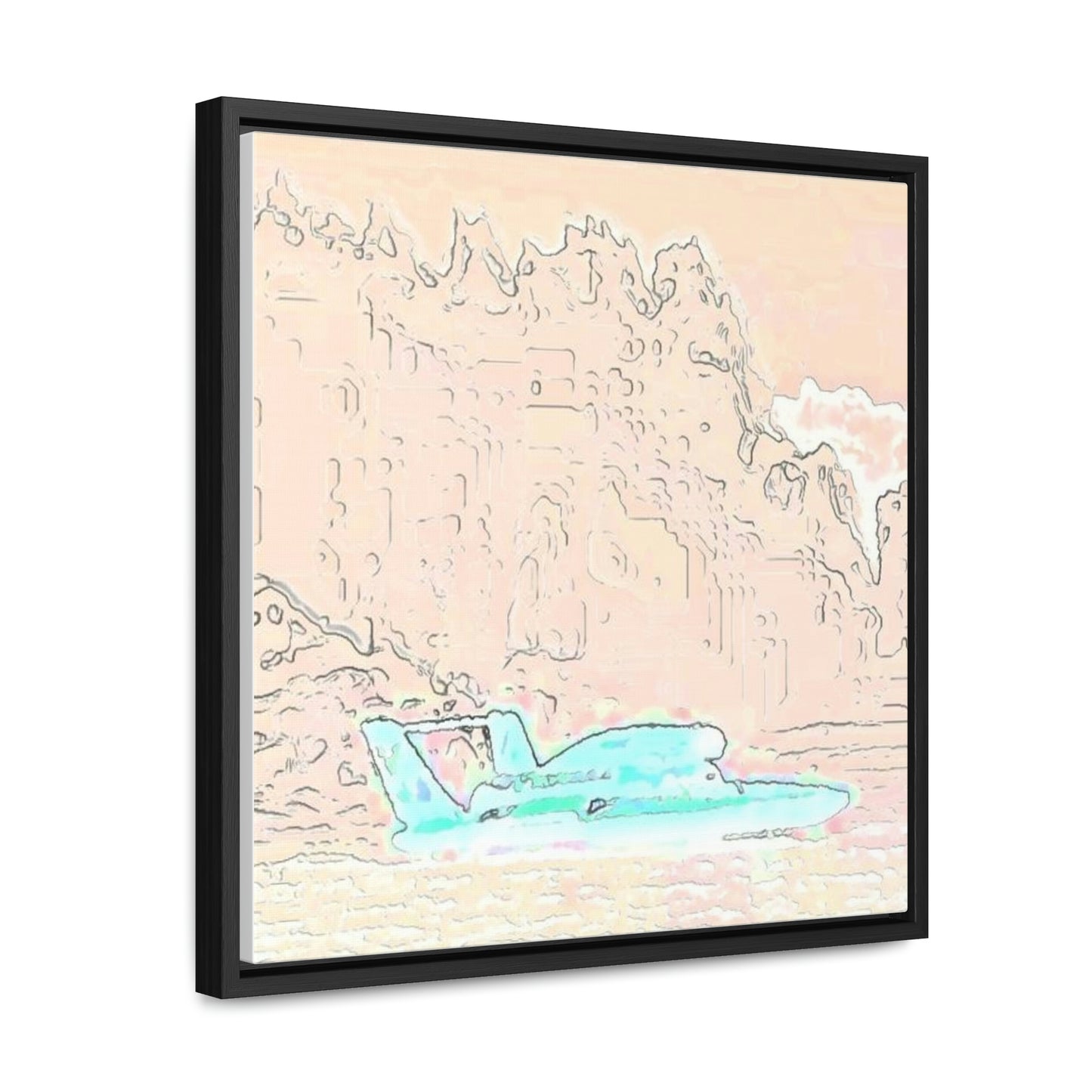 Gallery Canvas Wraps, Square Frame ...  Seattle Columbia Cup On Lake Washington ... "Dave Wilcox Heads For The Win" ... Associate Gift-Photo ... Original Works ...