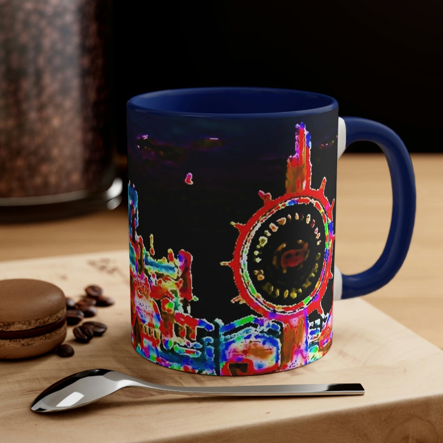 Accent Coffee Mug, 11oz ... "No.9 Fishermen's Grotto - Fishermen's Wharf, SF, California" ... Family Archives: 1970's ... Original Works ...