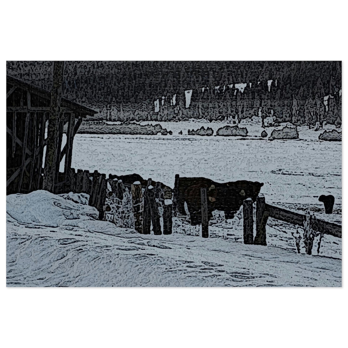 Jigsaw Puzzle (30, 110, 252, 500,1000-Piece) ... A Quiet Morning ... "Along The Red River & Nature Preserve Plateau" ... Jan23 ... Original Works ...