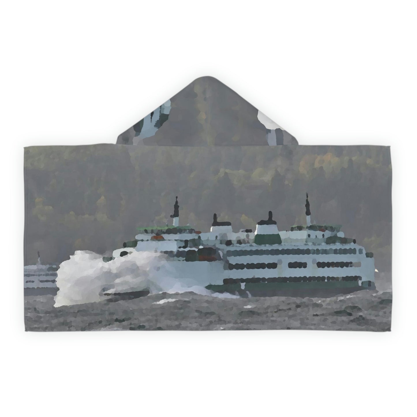 Youth Hooded Towel ... WADOT Ferry Crossing ... "A Very Rough Day" ... Mulkiteo Route ... Family Archives ... Early 1990's' ... Original Works ...