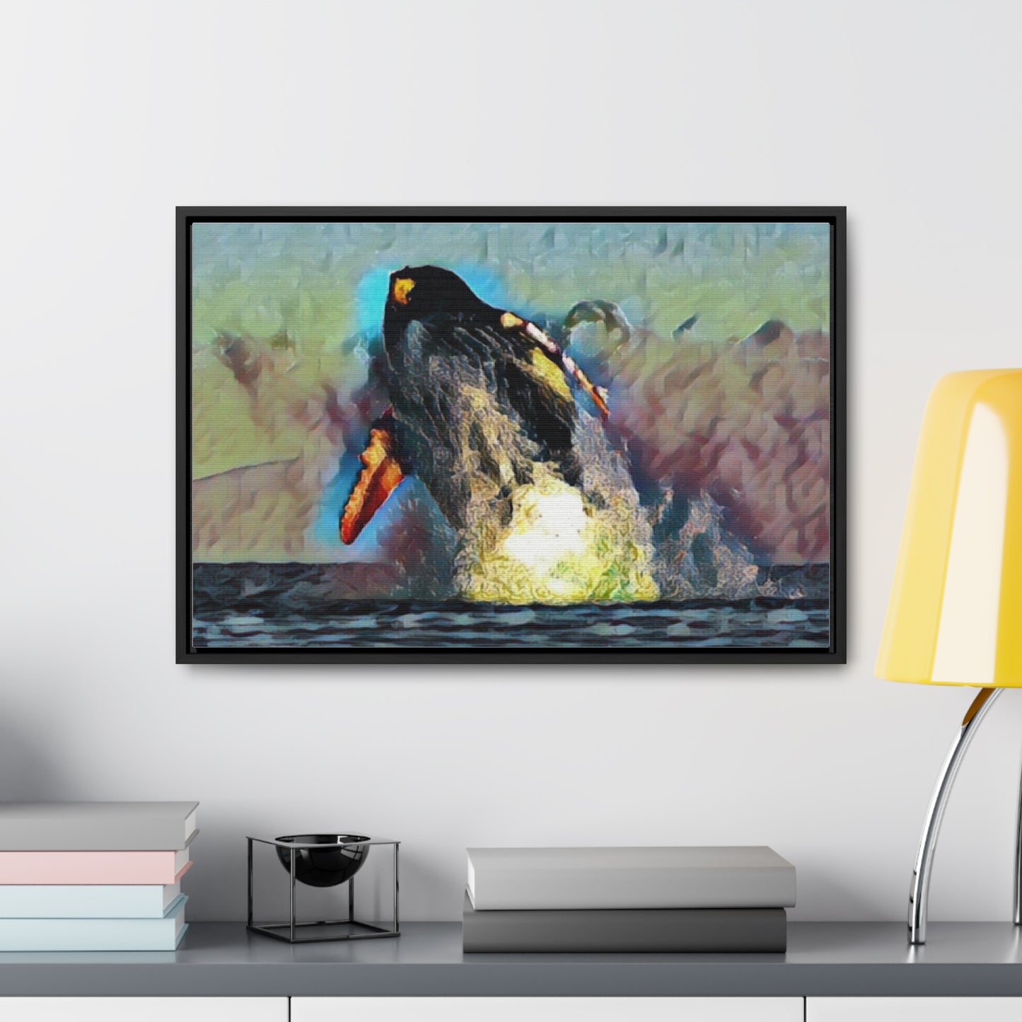 Gallery Canvas Wraps, Horizontal Frame ... An Extraordinary Humpback Breach ... 'With Explosive Energy' ... Family Archives (KPH) ... Circa: 21st Century. Maui, HI ... Original Works ...