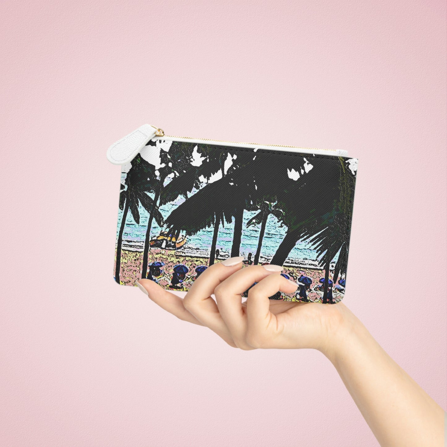 Mini Clutch Bag ... "A Beautiful Beach Amongst The Palms" ... The Outrigger Waikiki, Honolulu, Oahu ... Original Works ...