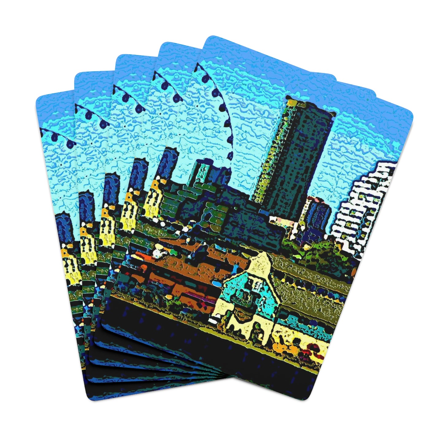 Custom Poker Cards ... That Classic Wheel ... 'Seattle's Wheel' ... & An Old Classic Waterside Vendors ...  'Family Archives' ... Original Works ...