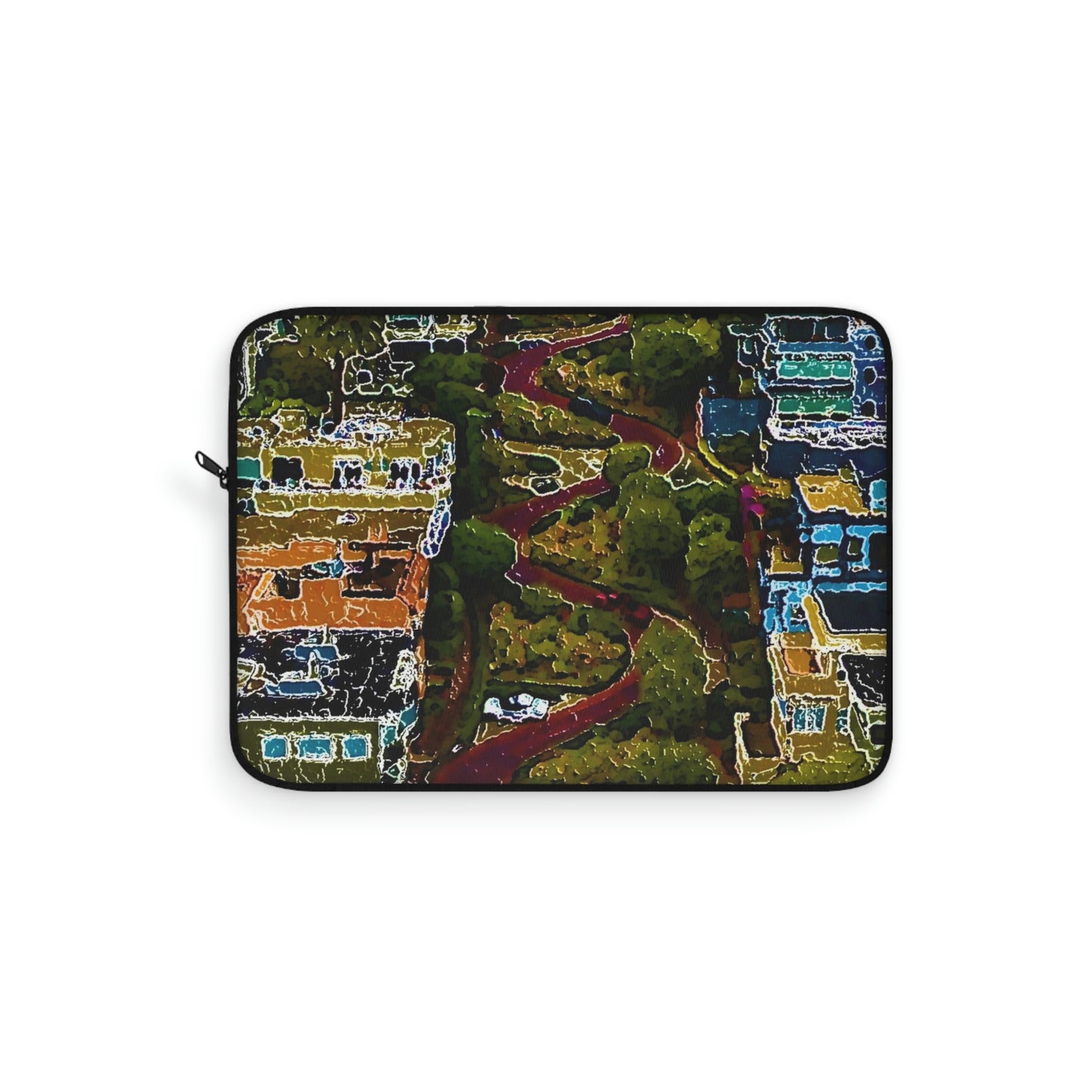 Laptop Sleeve ... A Crazy Street ... 'Eight Winding Curve-Switchbacks' ... "Lombard Street, San Francisco, CA' ... Family Archives: 1970's ... Original Works ...