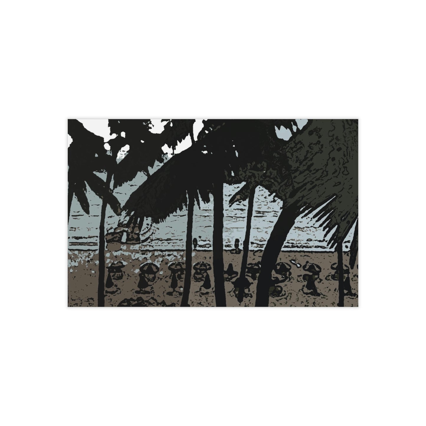 Business Cards, 100pcs ...  "A Beautiful Beach Amongst The Palms" ... The Outrigger Waikiki, Honolulu, Oahu ... Original Works ...