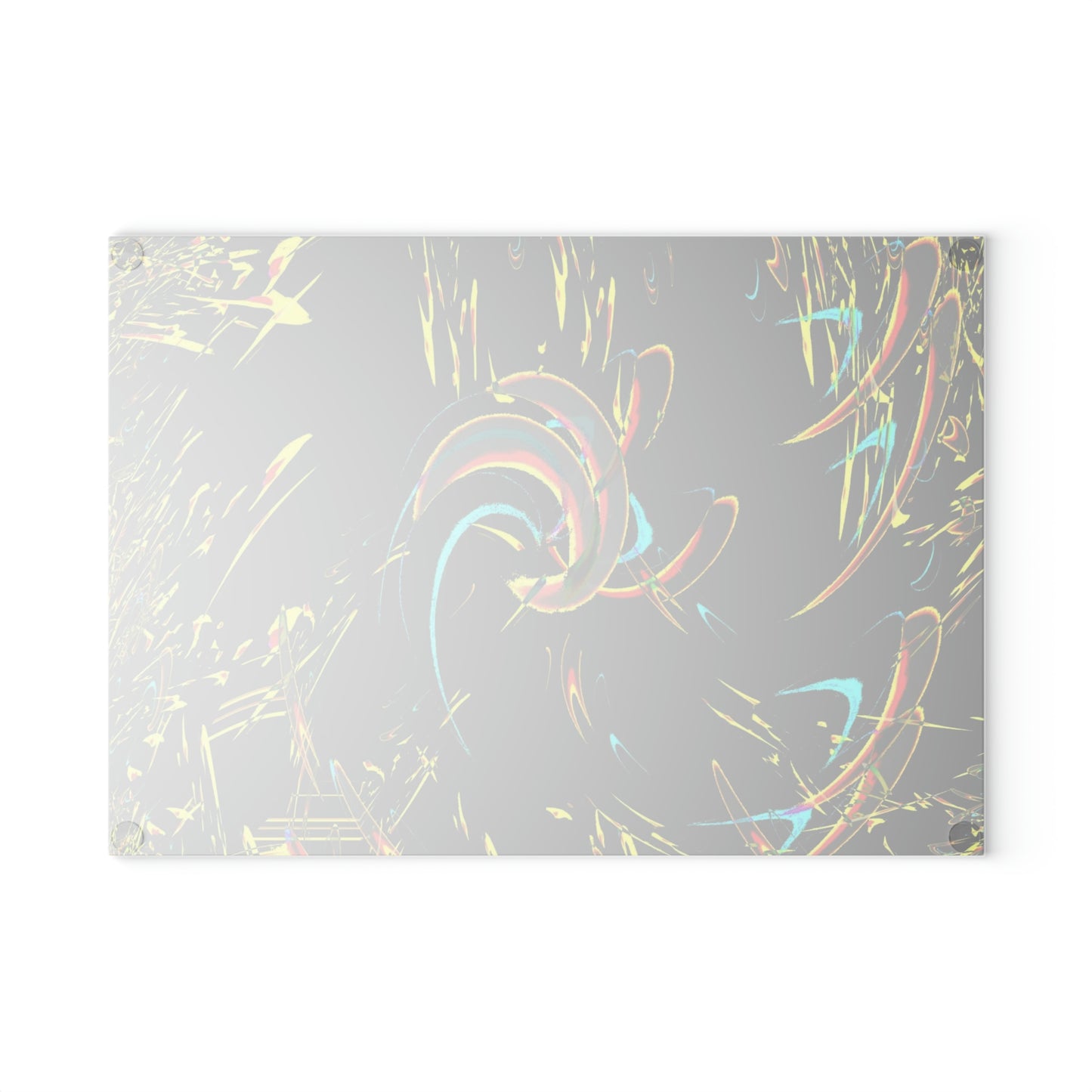 Glass Cutting Board ... "Waning Moon" ... Central Idaho ... October 2022 ... Rendering Time: 22 Hours ... Original Works ...