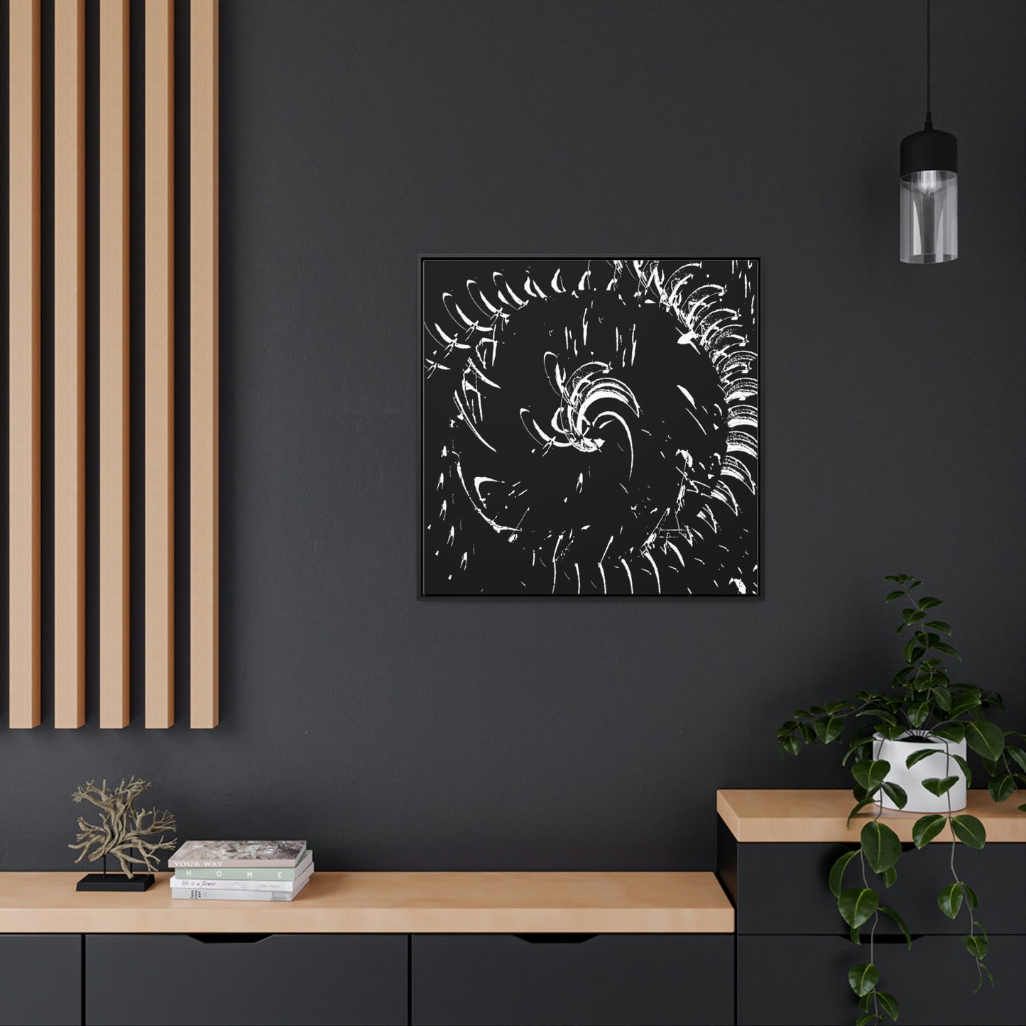 Gallery Canvas Wraps, Square Frame ... "Waning Moon" ... Central Idaho ... October 2022 ... Rendering Time: 22 Hours ... Original Works ...