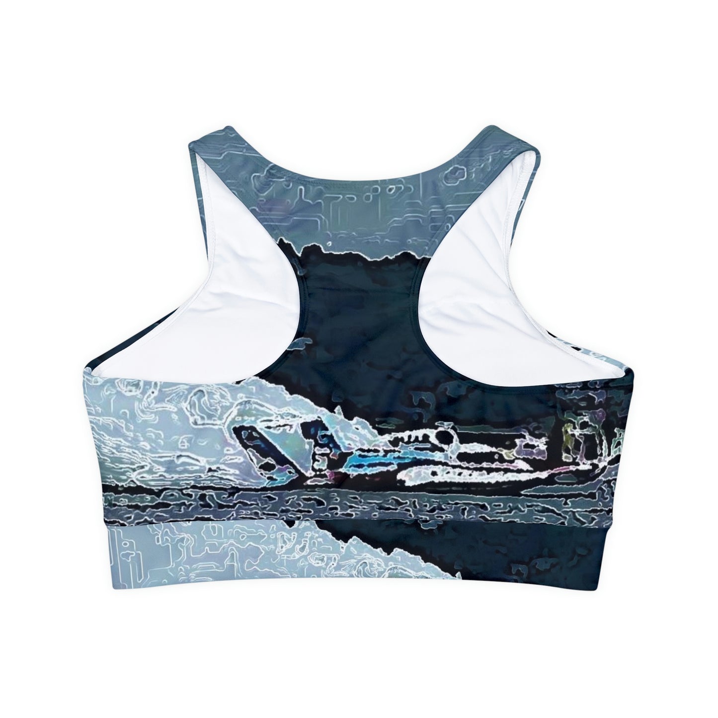Fully Lined, Padded Sports Bra ...  Seattle Columbia Cup On Lake Washington ... "Dave Wilcox Heads For The Win" ... Associate Gift-Photo ... Original Works ...