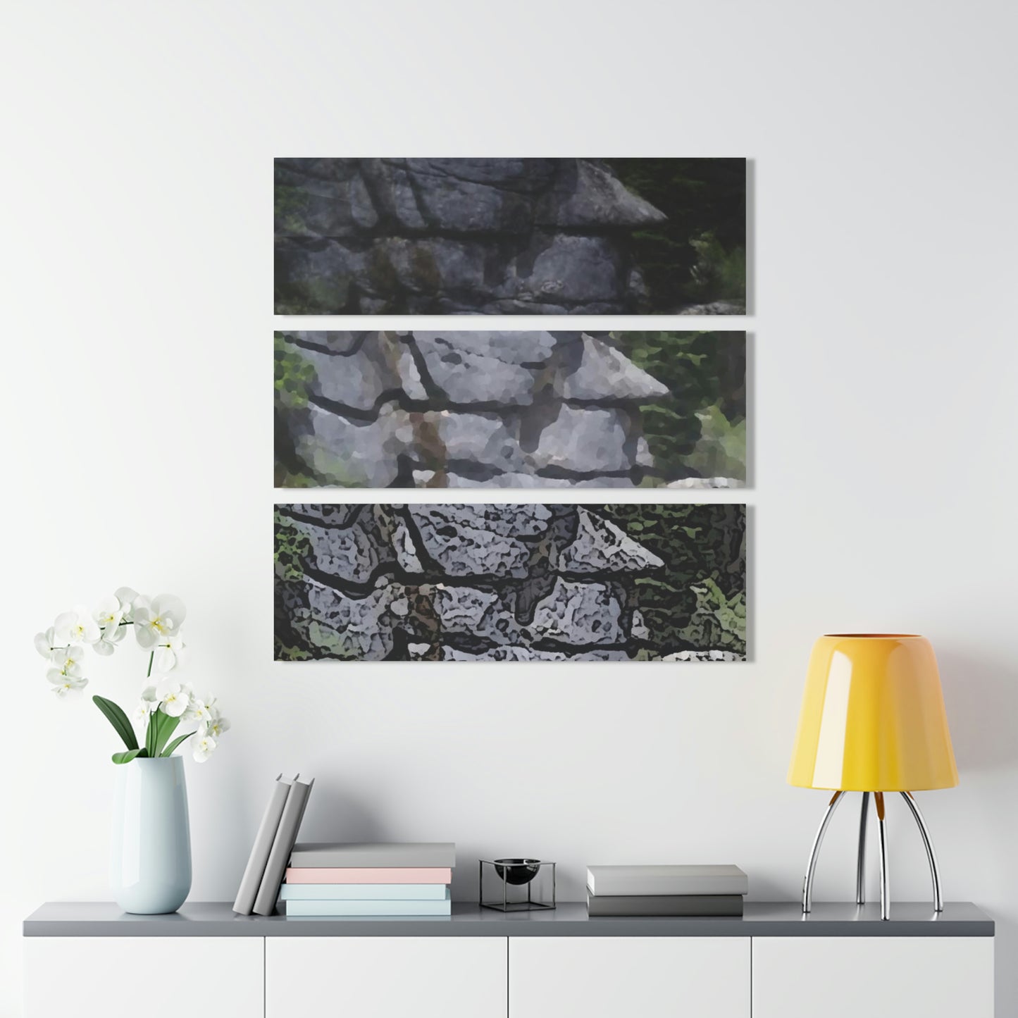Acrylic Prints (Triptych) ... "I Am Innocent" ... Tricky-Dick Immortalized ... Nixon Rock: Along The River ... Central Idaho, Summer 2020 ... Original Works ...
