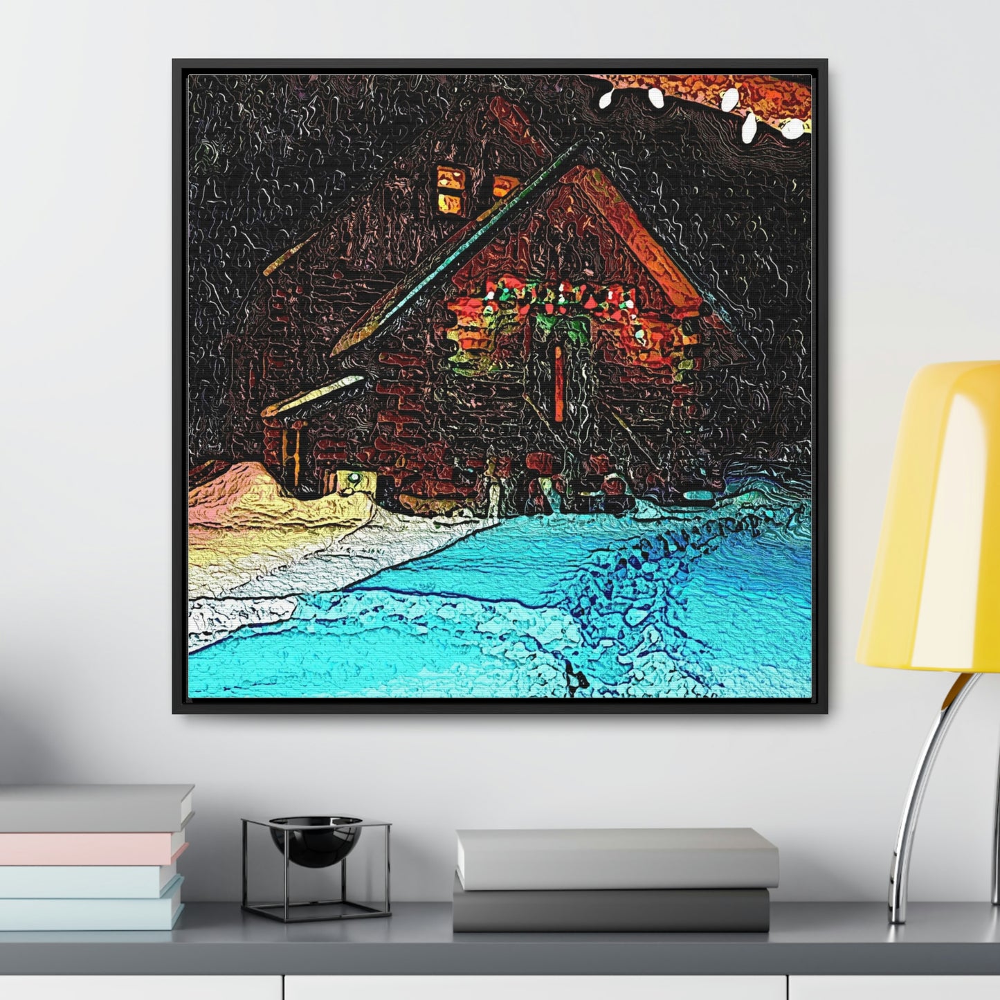 Gallery Canvas Wraps, Square Frame ... A Very Snowy November 2022 ... 'Mountains Of Central Idaho' ... Rhett Creek & Beyond ... Original Works: 10 Hours Rendering Time ...