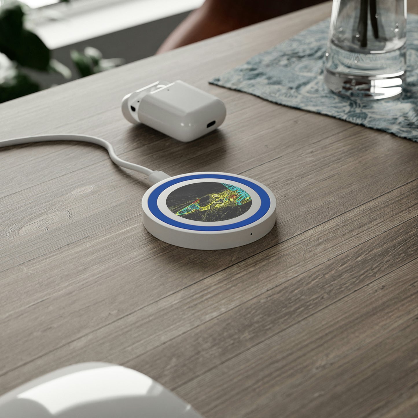 Quake Wireless Charging Pad ... "Snow Vehicle In Snow Storm At-Rest" ... Circa 12Mar23 ... Central Idaho ... 18-Hours Rendering Time: Original Works ...