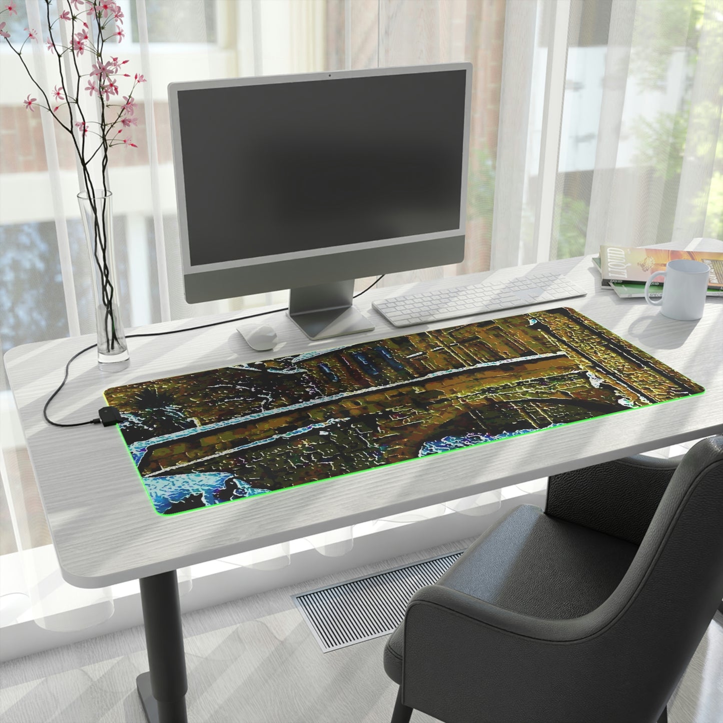 LED Gaming Mouse Pad ... Walikng The Streets & Alleys ... 'Strolling The Canals ... '  ... Original Works  ...