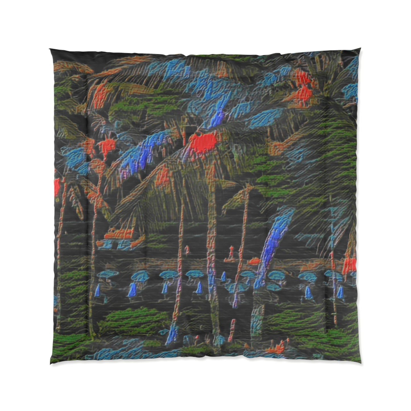 Comforter ... "The Royal Hawai'ian: Waikiki Beach_Beach" ... Honolulu, HI ... October 2014 (Halloween) ... Original Works ...