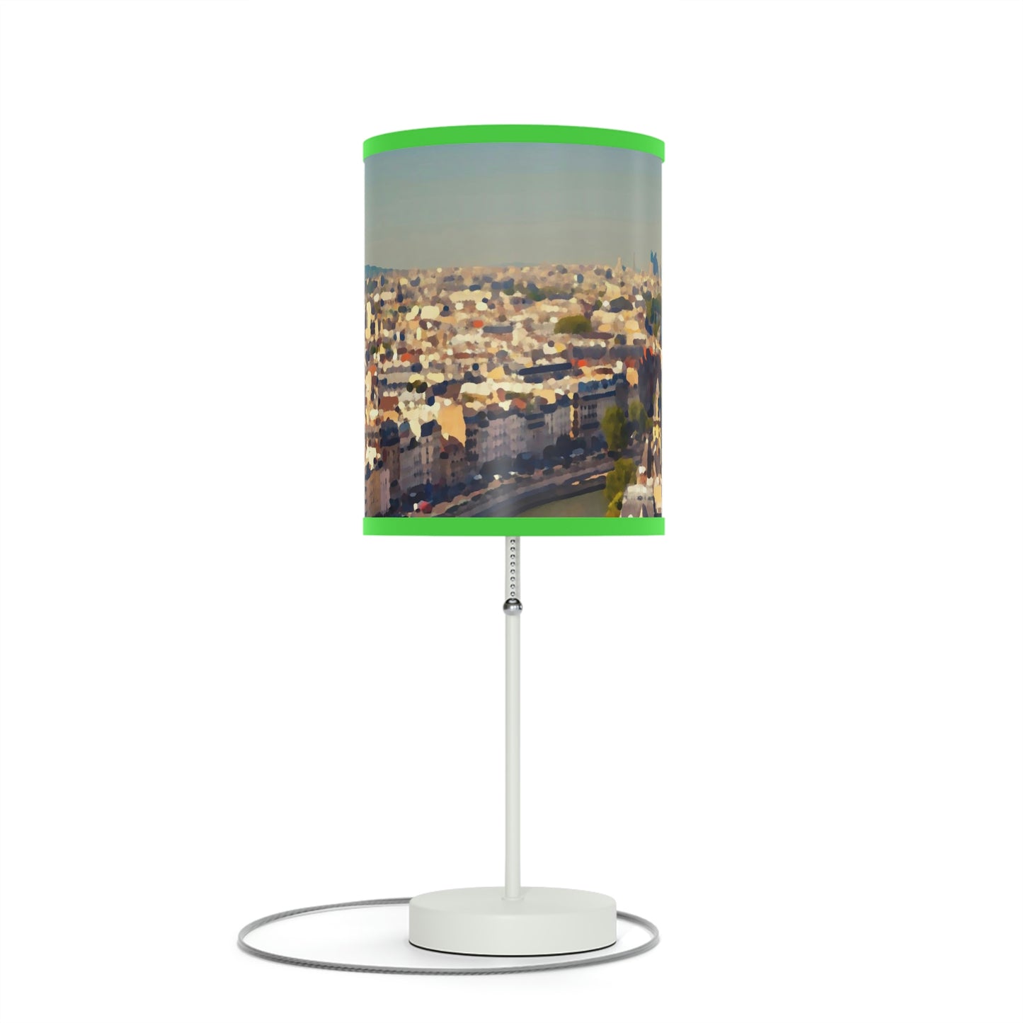 Lamp on a Stand, US|CA plug ... Au Paris ... "Along The River Seine" ... Barbara Joan Bonnell-Holt: 1972 ... Original Works ...